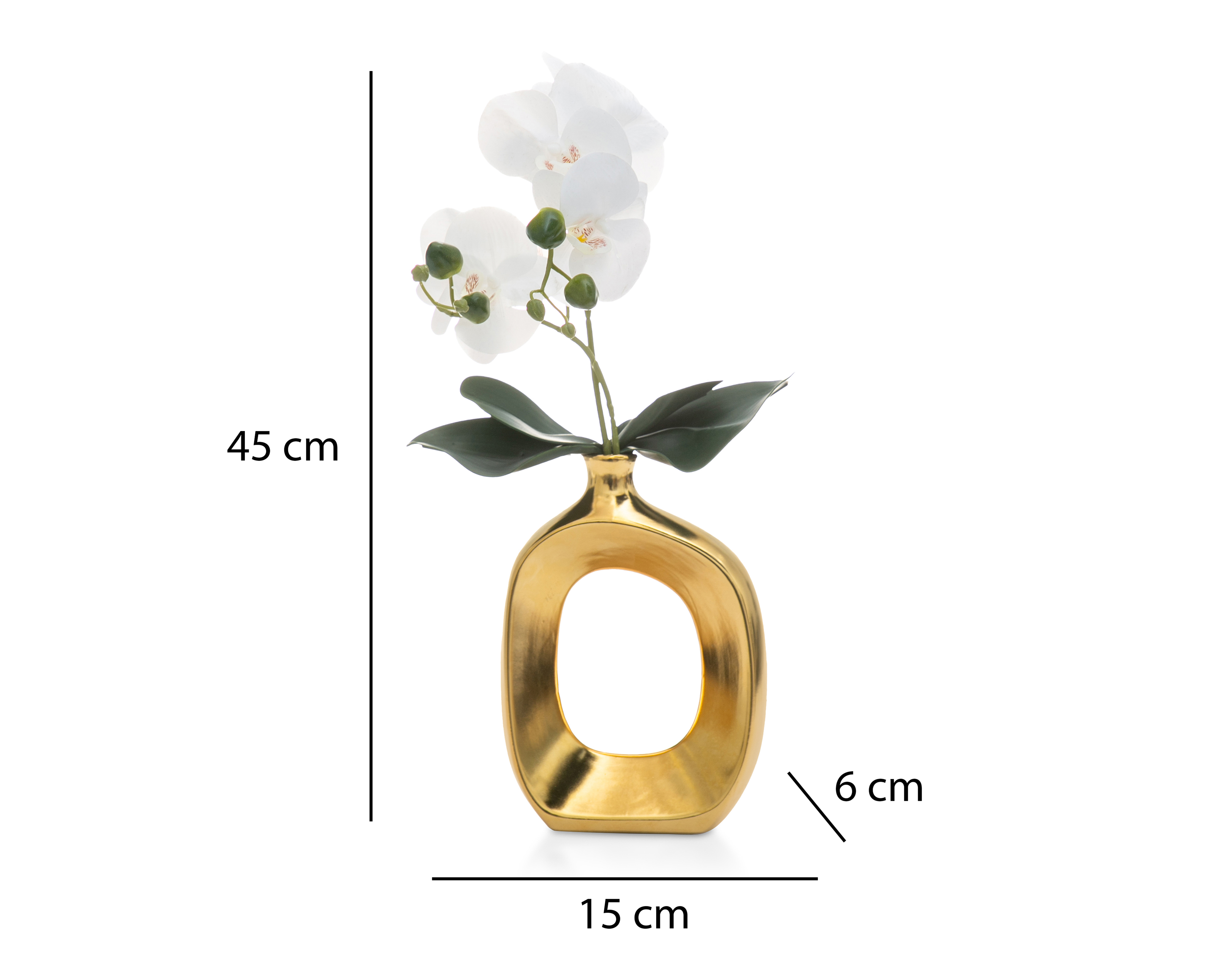 Foto 5 | Foto 5 | Orquídea Aritificial con Florero Starhaus 45 cm