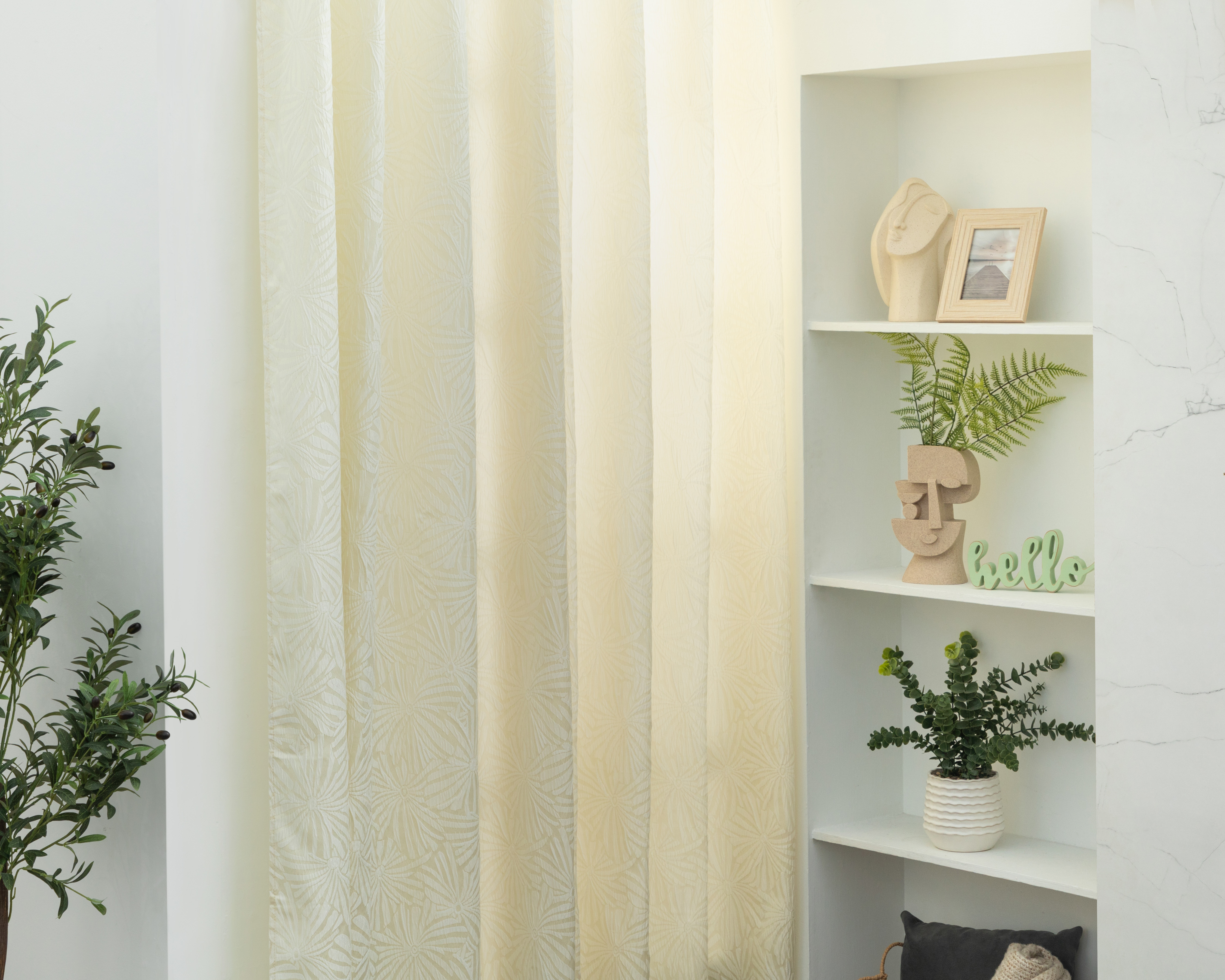 Cortina Olivo 135 x 225 cm Beige