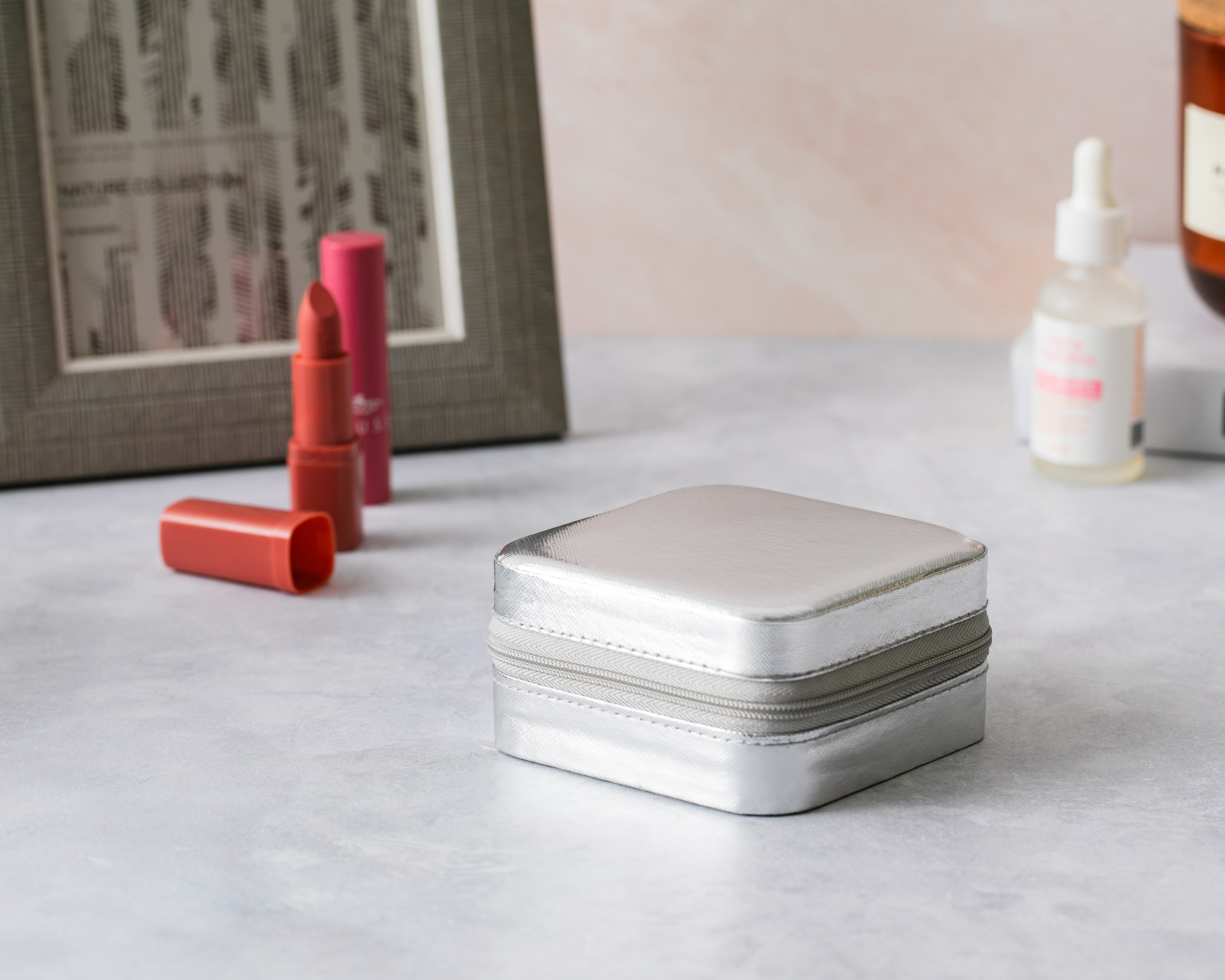 Foto 6 pulgar | Foto 5 | Joyero de Piel Sintética Starhaus Plateado