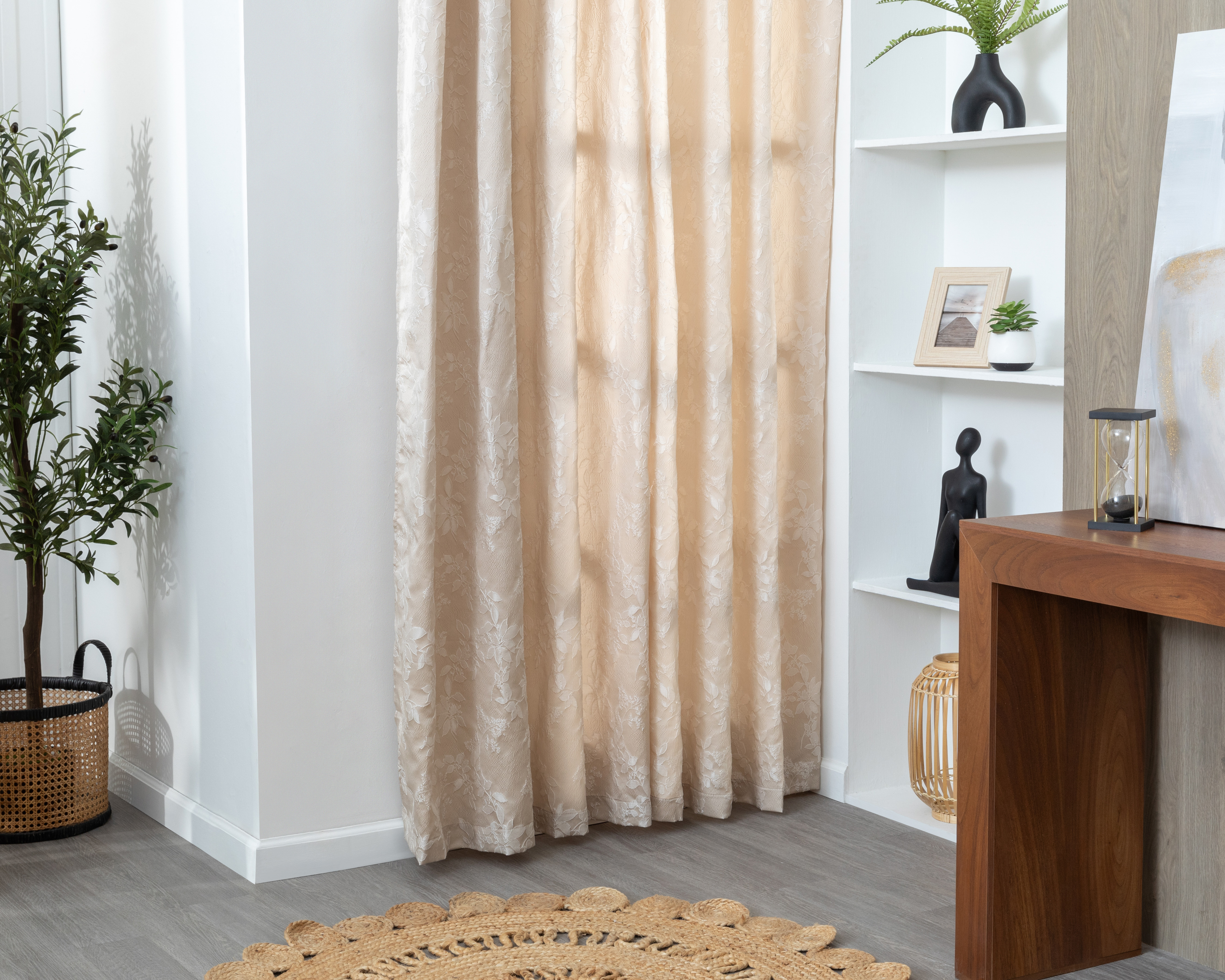 Cortina Jaycee 137 x 213 cm Beige