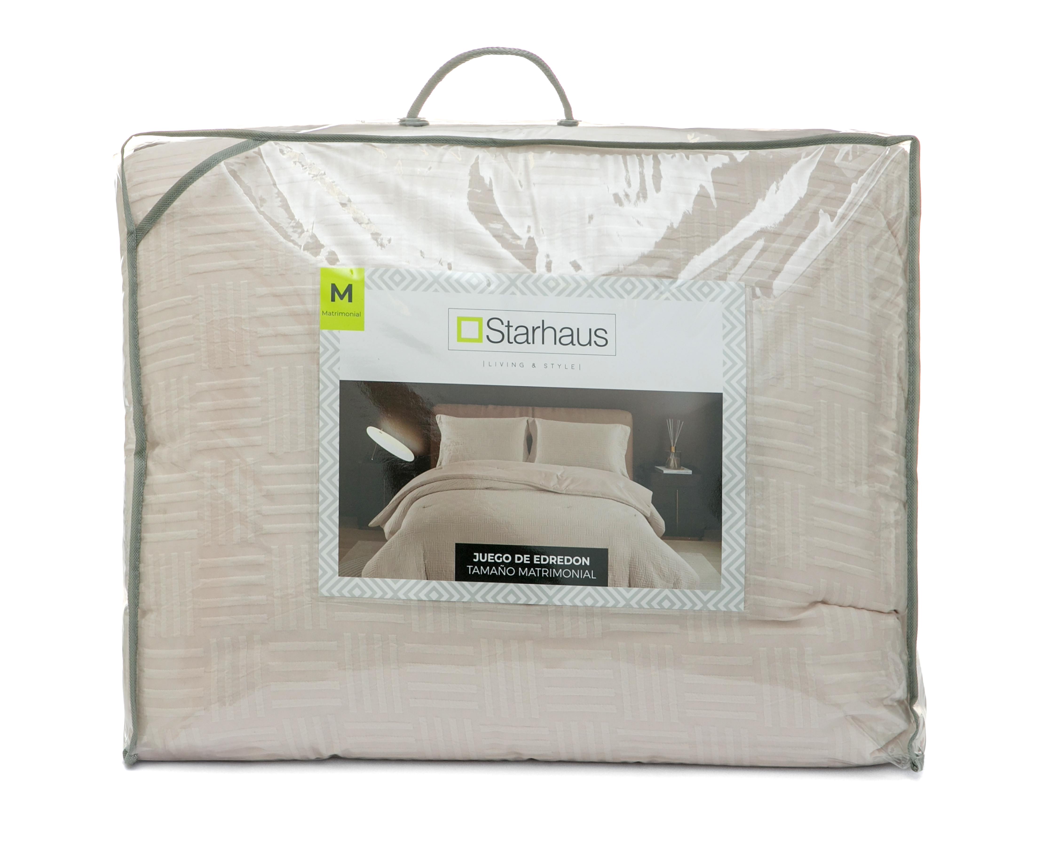 Foto 5 pulgar | Foto 4 | Edredón Matrimonial con Fundas para Almohada Starhaus Chapel Beige 3 Piezas