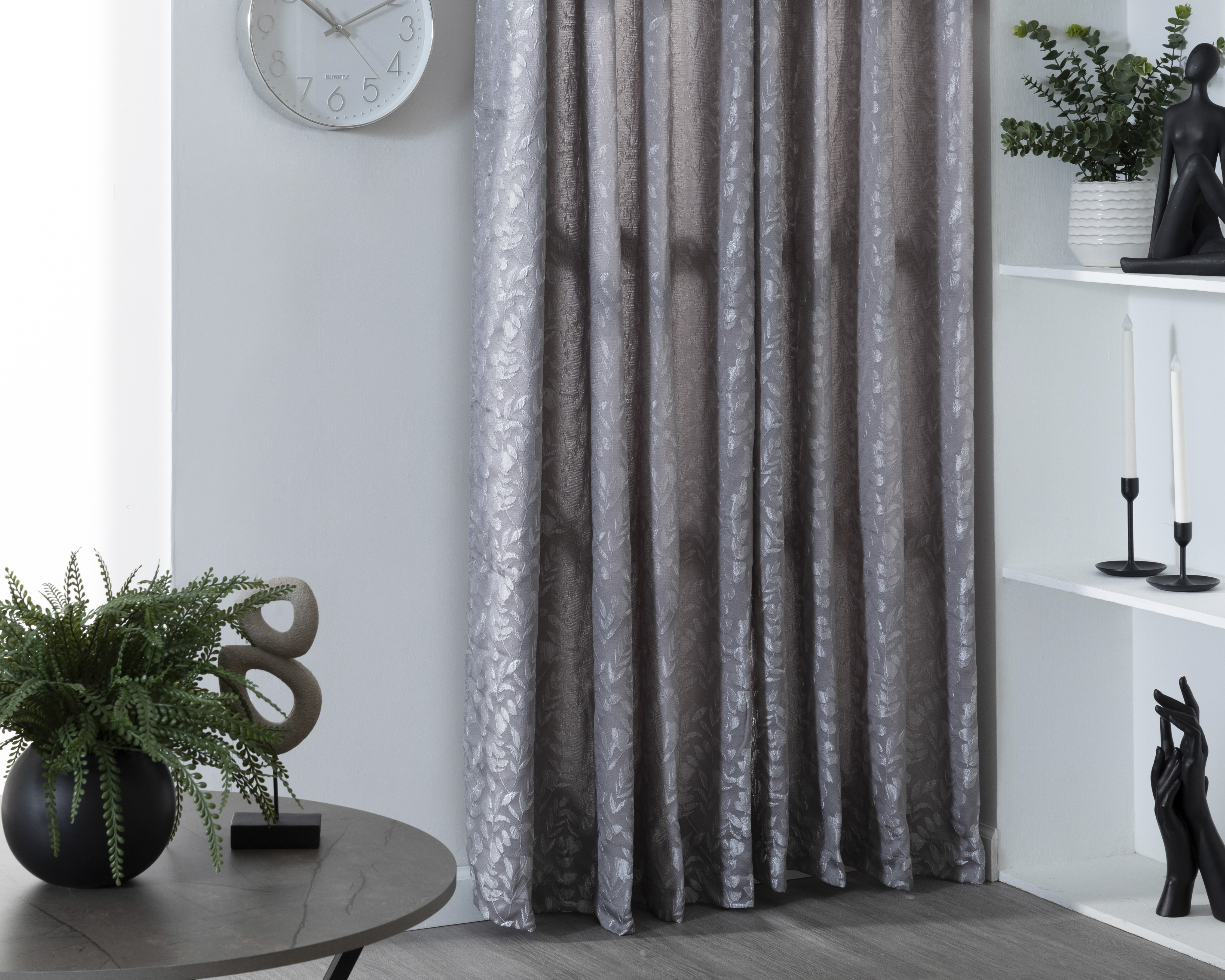 Cortina Tallullah 137 x 213 cm Gris