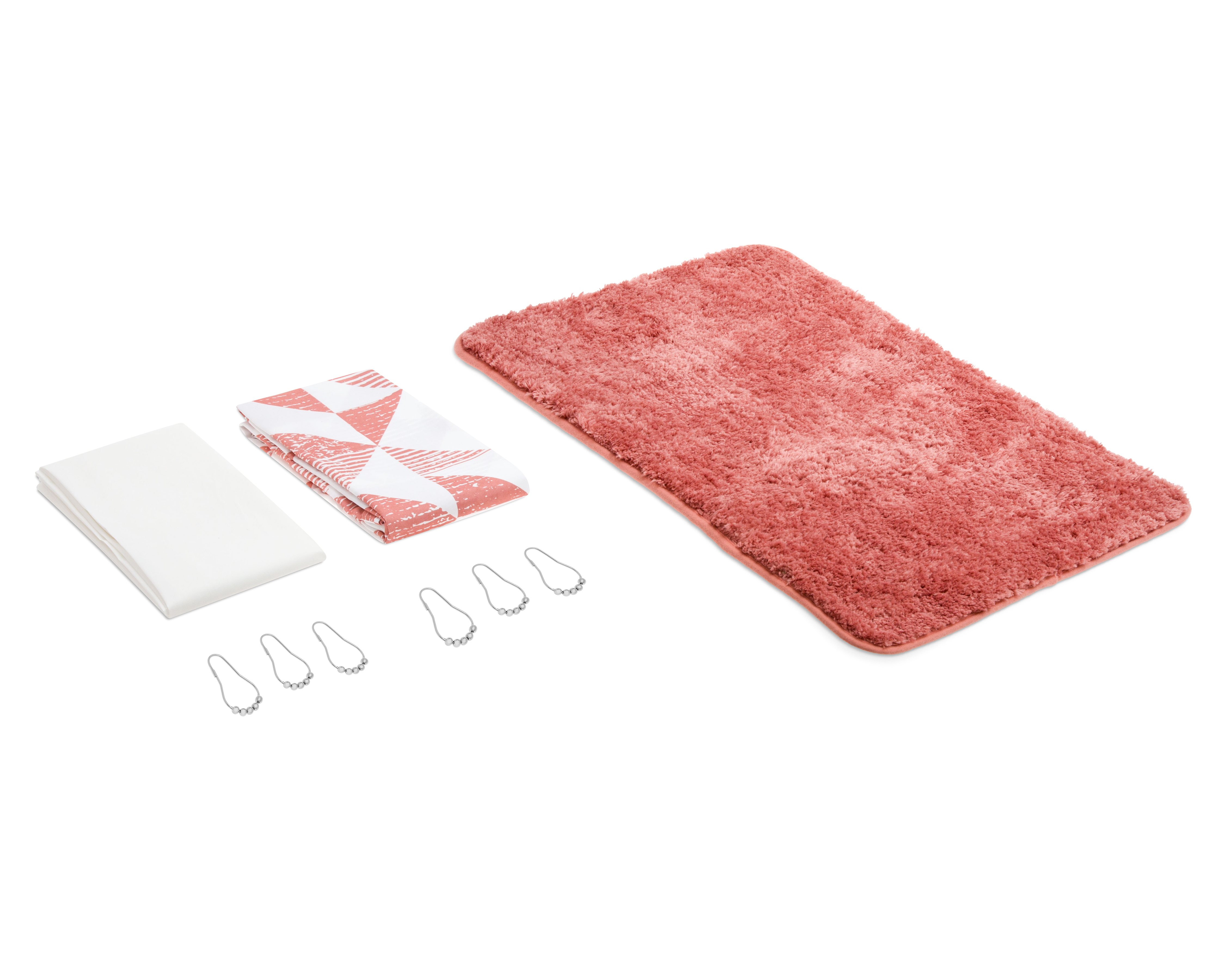 Cortina y Tapete para Baño Starhaus 3 Piezas