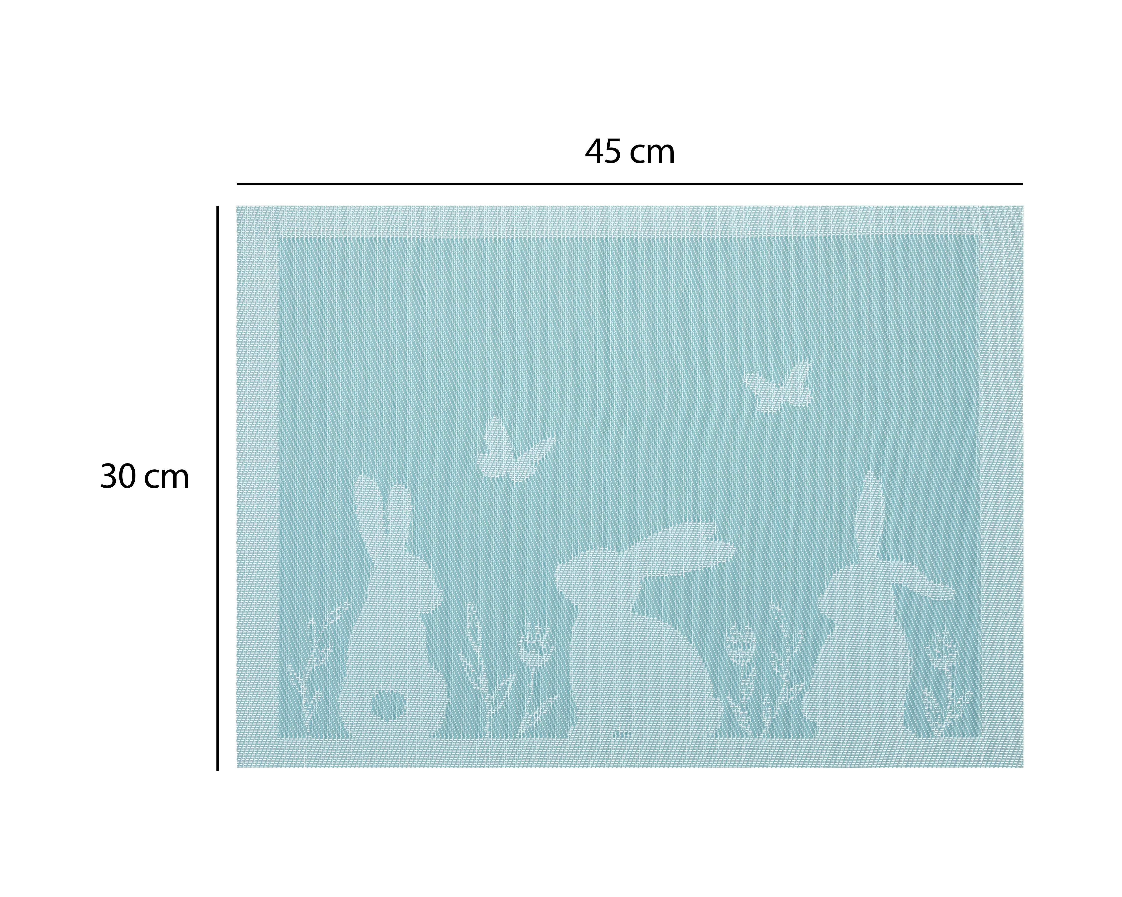 Foto 6 pulgar | Foto 5 | Mantel Individual Starhaus Bunny Azul 4 Piezas