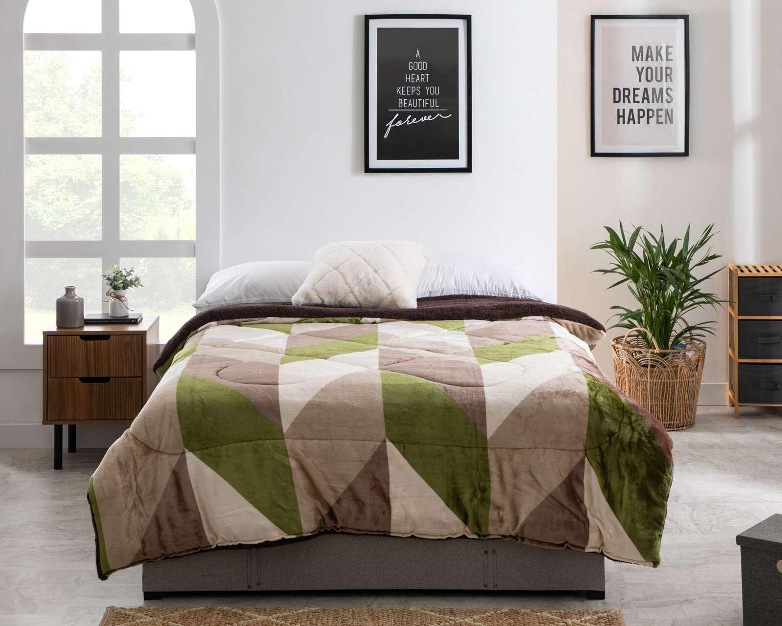 Foto 1 | Foto 1 | Edredón de Invierno Selene Select Matrimonial Berna Olivo Verde