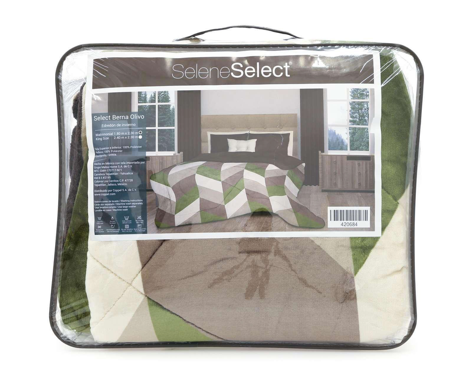 Foto 5 pulgar | Foto 4 | Edredón de Invierno Selene Select Matrimonial Berna Olivo Verde