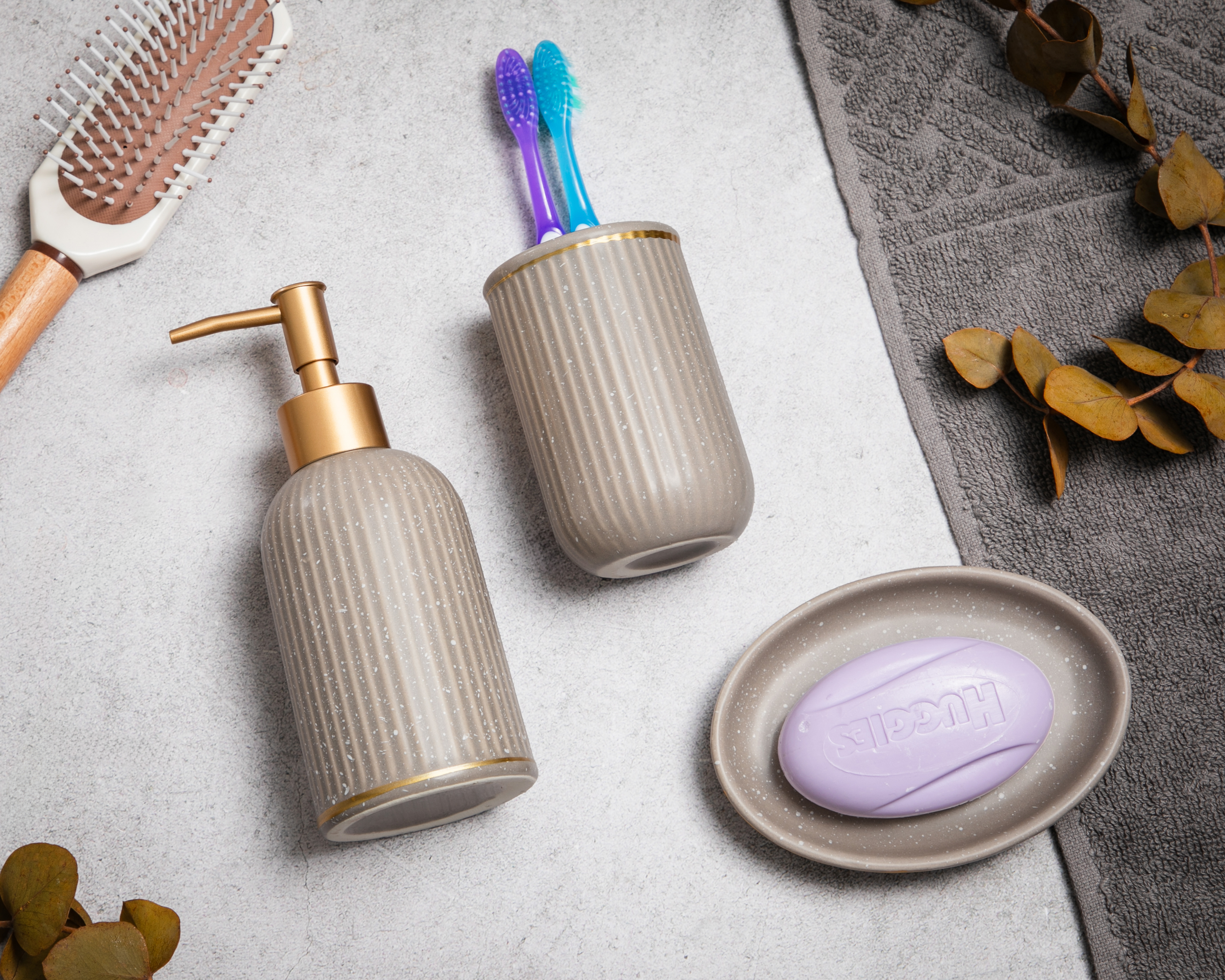 Foto 7 pulgar | Foto 6 | Dispensador de Jabón Starhaus de Cerámica 3 Piezas