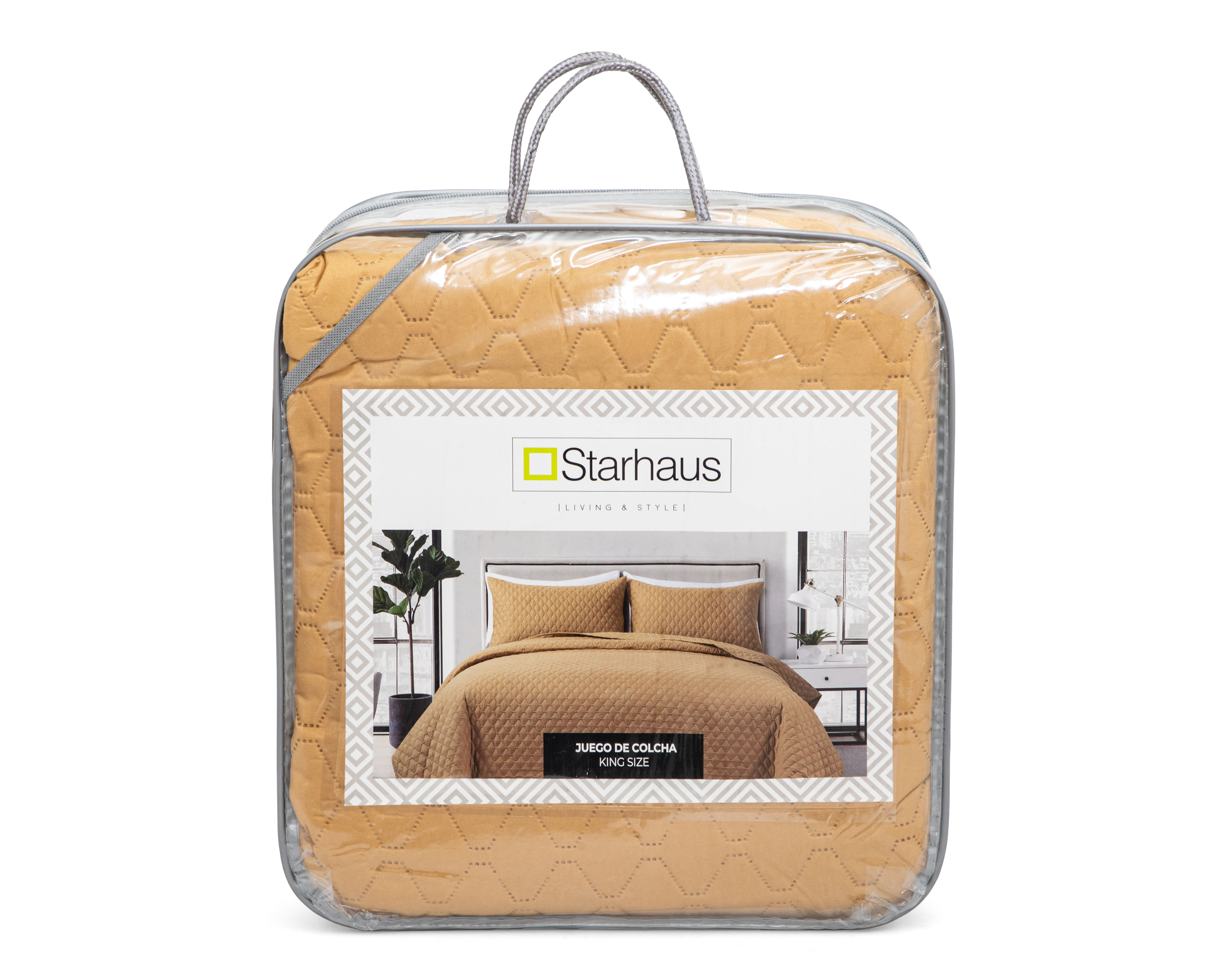 Foto 4 pulgar | Foto 3 | Colcha King Size Starhaus Kurtis Mostaza