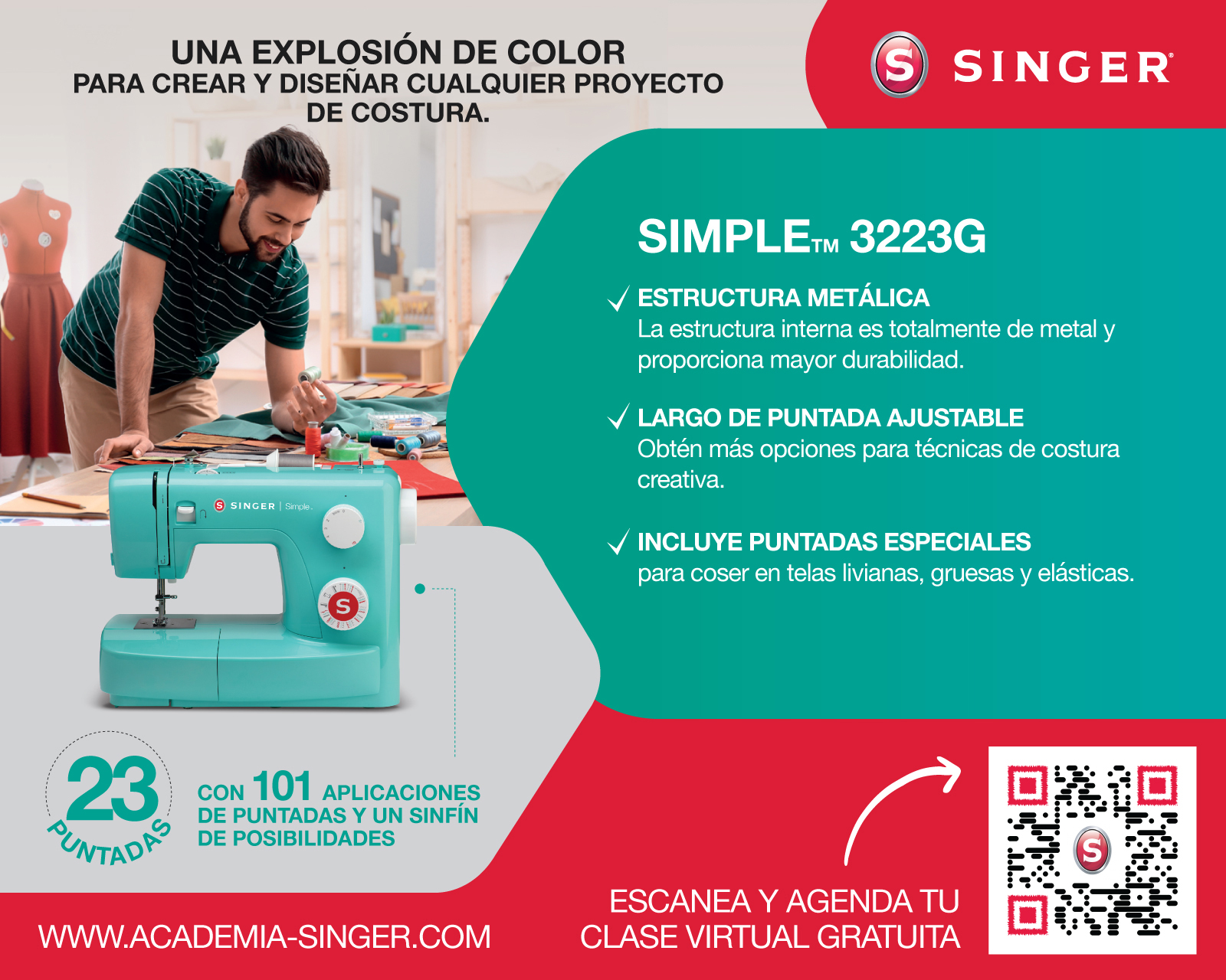 Foto 6 pulgar | Foto 5 | Máquina de Coser Singer 3223