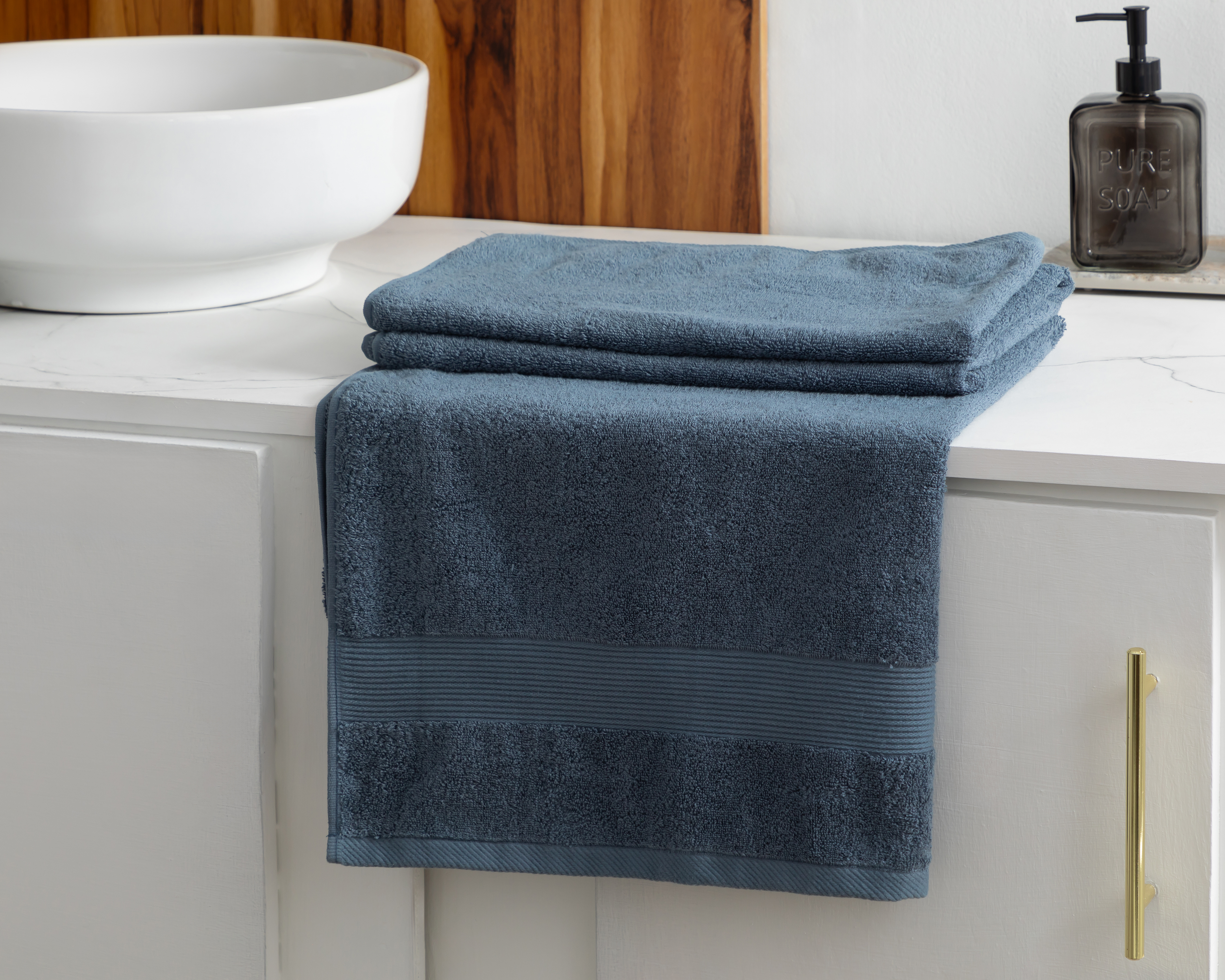 Foto 4 | Foto 4 | Toalla de Baño Starhaus Shania BC Azul Grisáceo