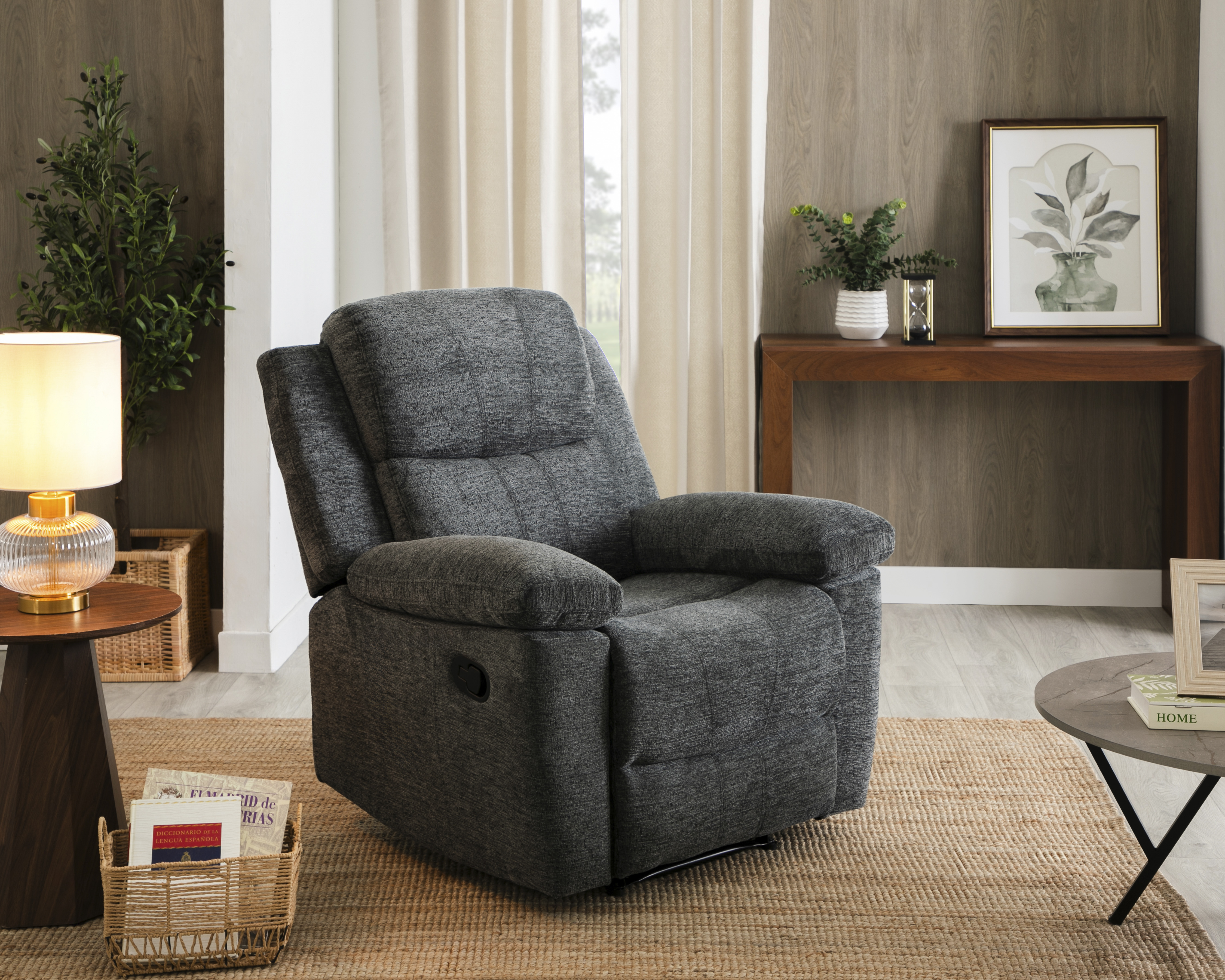 Sillón Reclinable Gris Ikal Santiago