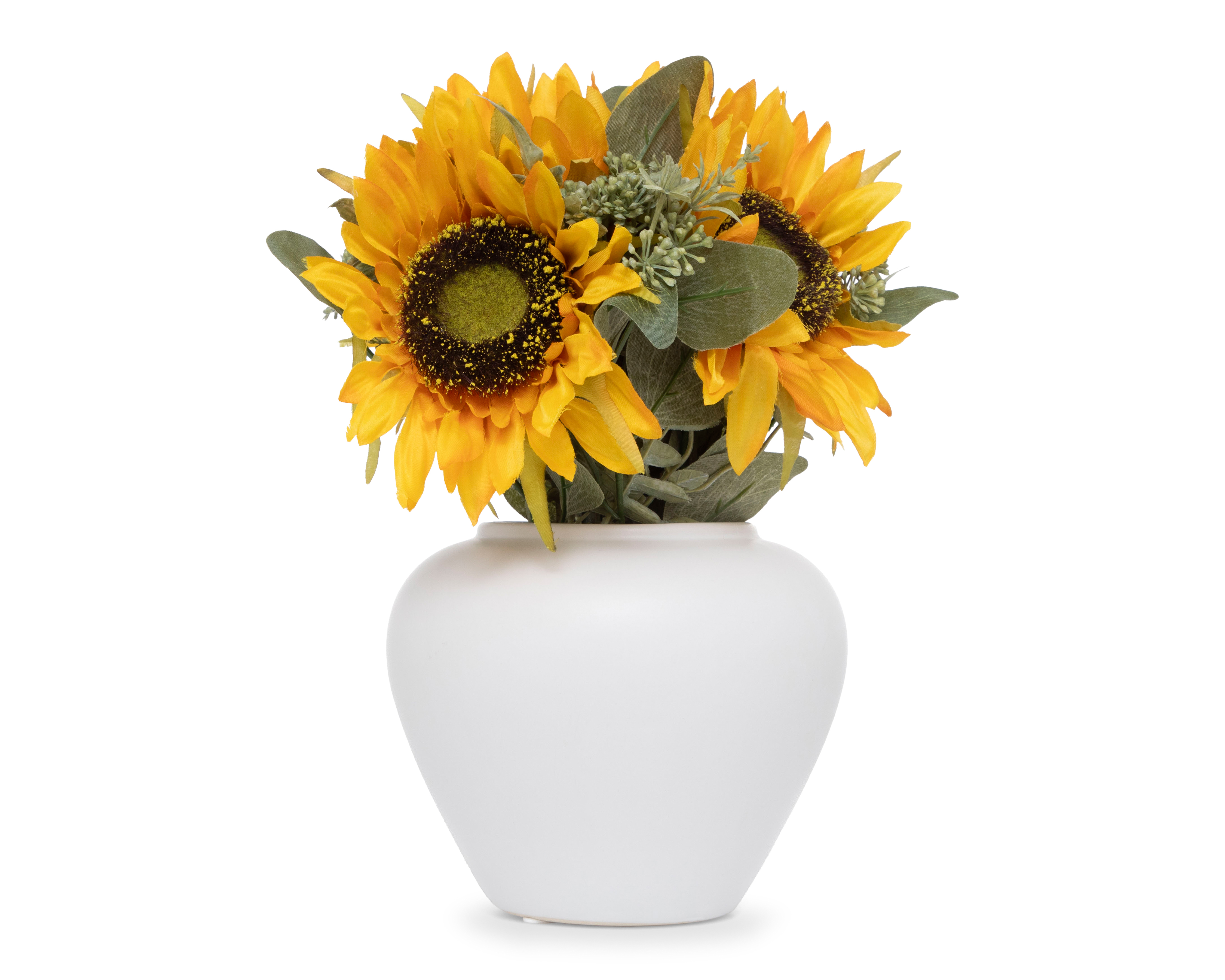 Foto 2 pulgar | Foto 1 | Girasoles Artificiales con Florero Starhaus 33 cm