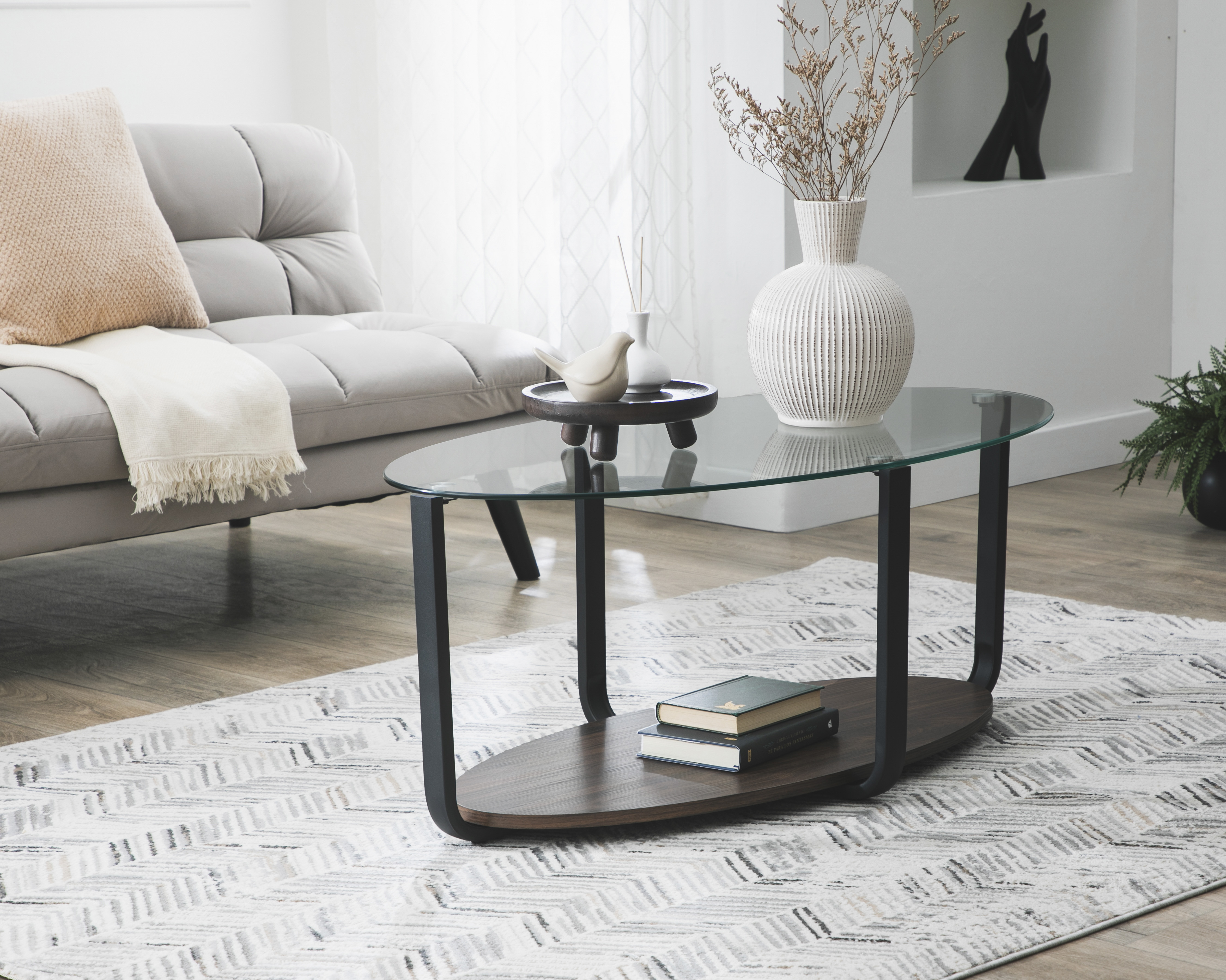 Mesa de Centro de Vidrio Ikal Paula