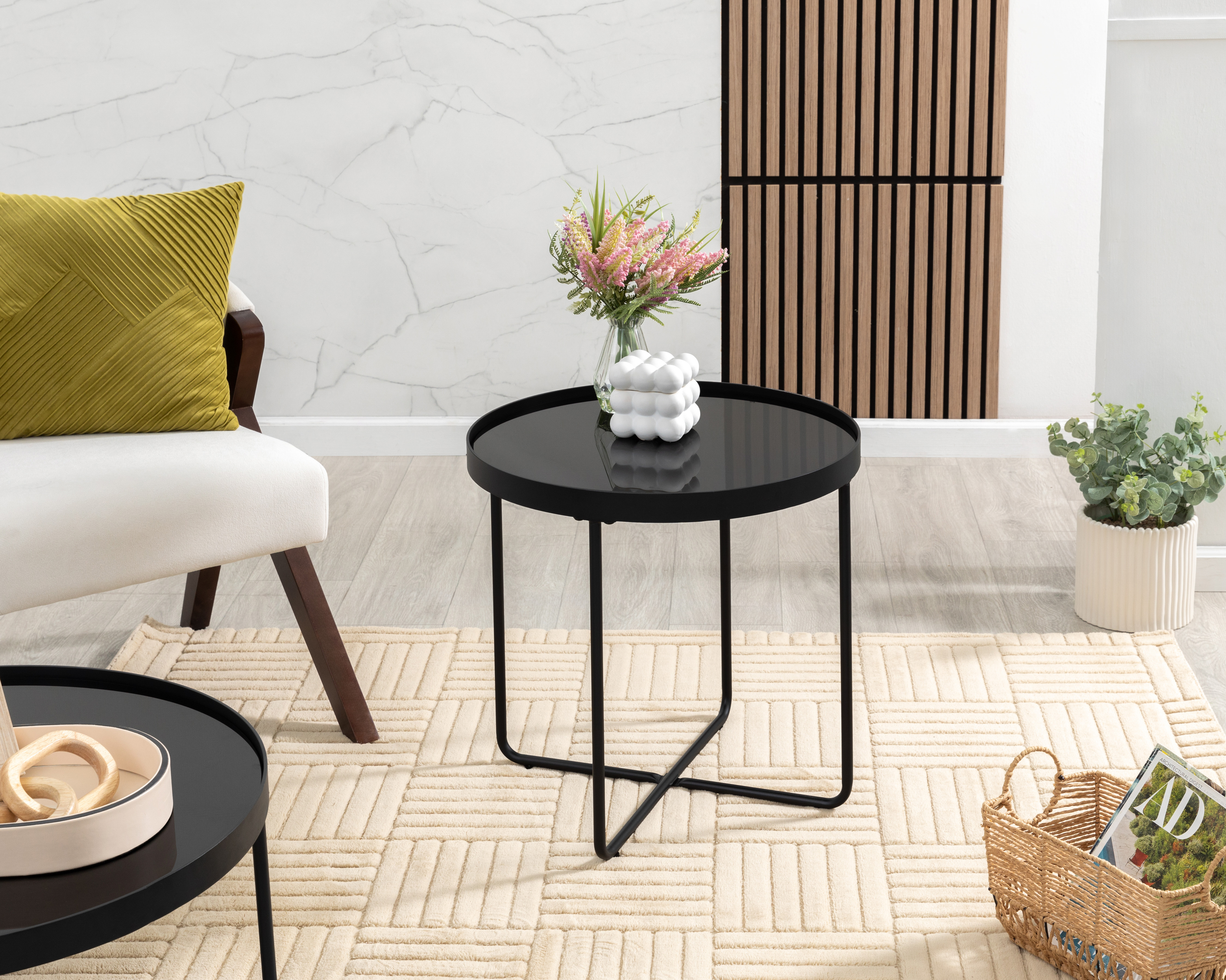 Mesa Lateral Negra Ikal Rut