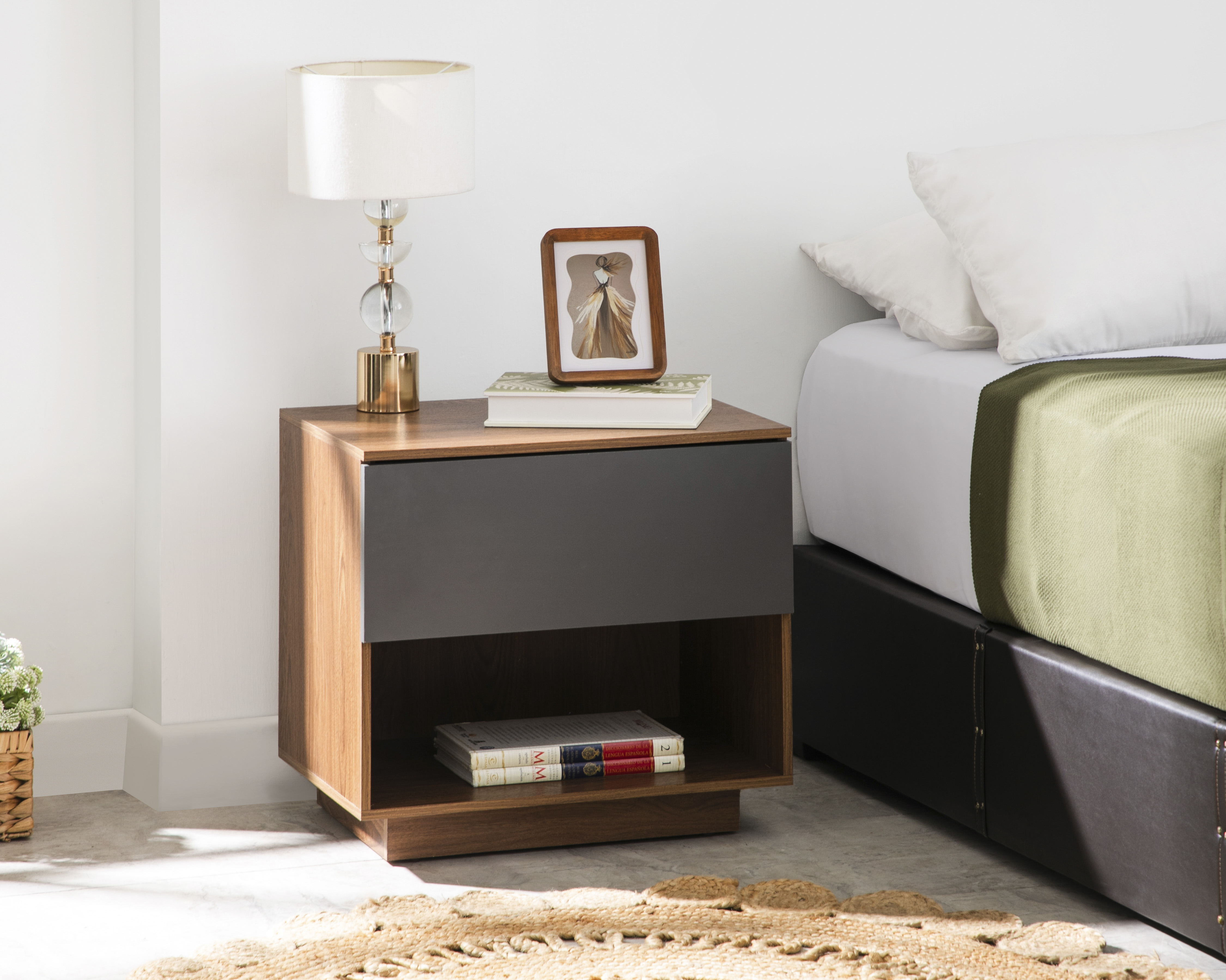 Buró Milo Nogal/Gris