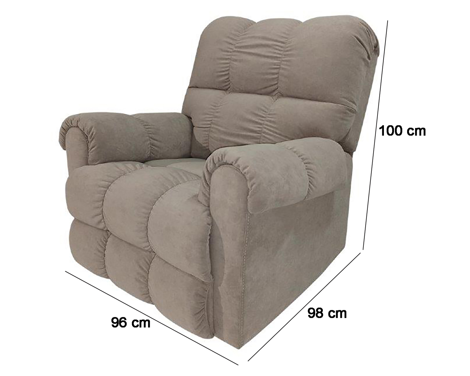 Foto 8 pulgar | Foto 7 | Sillón Reclinable Individual Kossel Zuge Beige