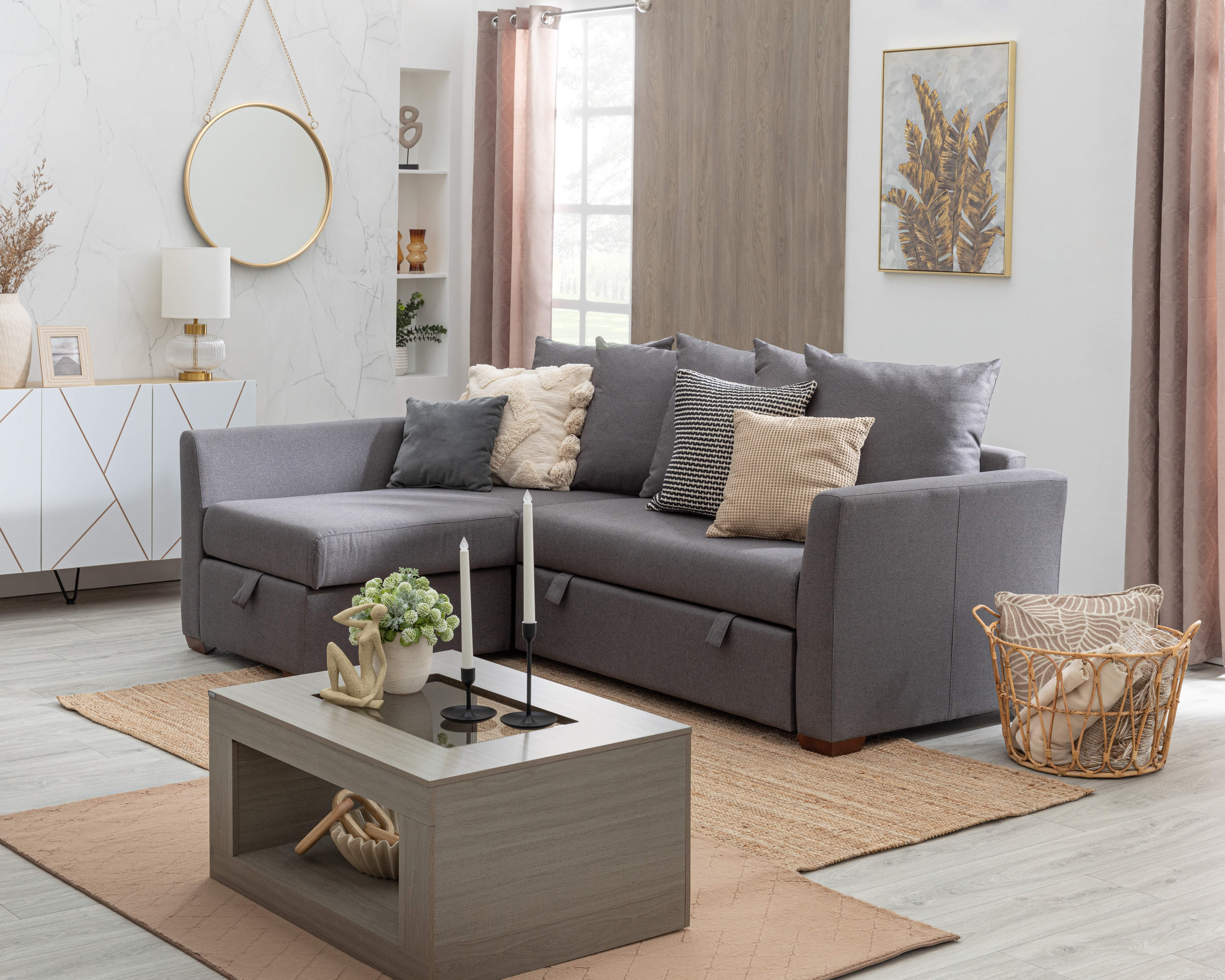 Sala Esquinera Gales Contemporáneo 2 Piezas