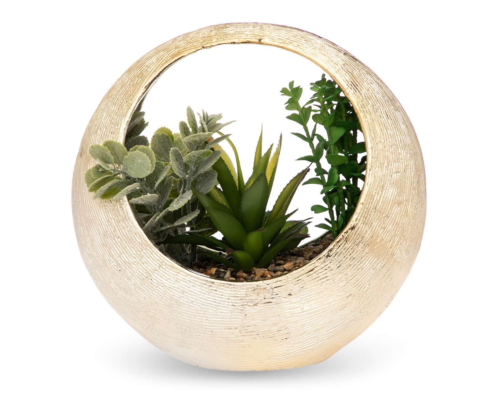Foto 2 pulgar | Foto 1 | Planta Artificial con Maceta Starhaus 16 cm