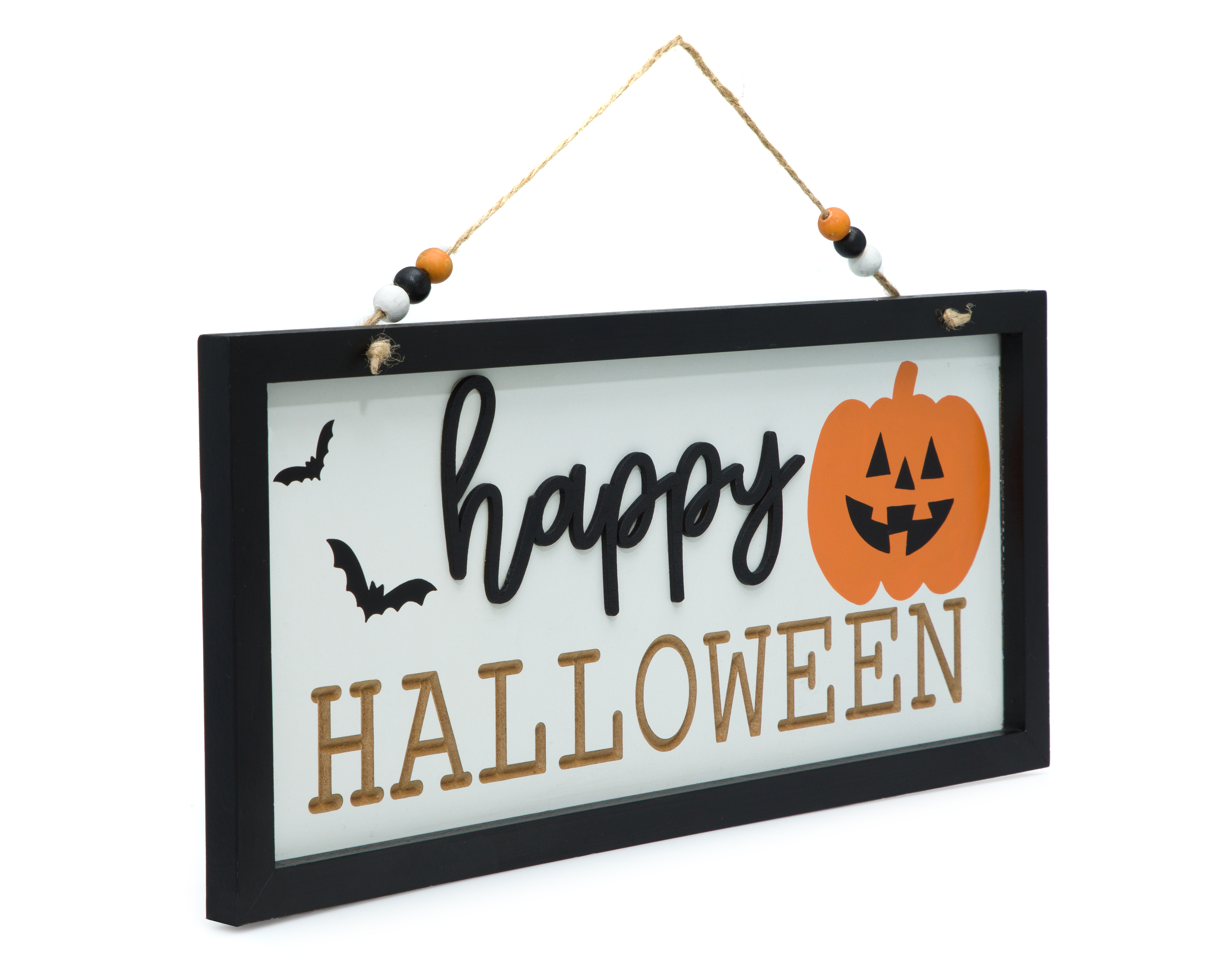 Letrero Decorativo Happy Halloween de Madera