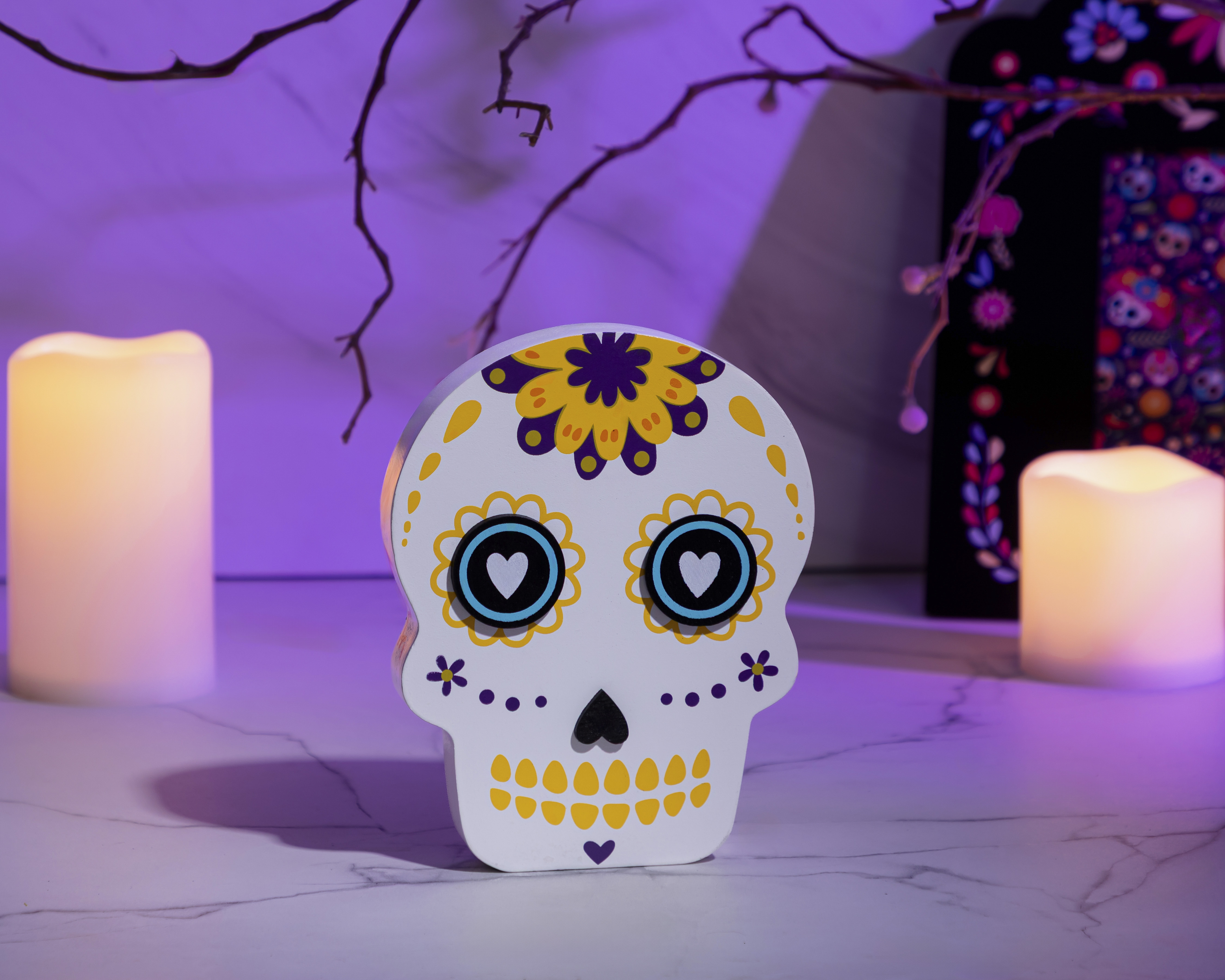 Foto 4 | Foto 4 | Escultura de Calaverita Magenta de Madera