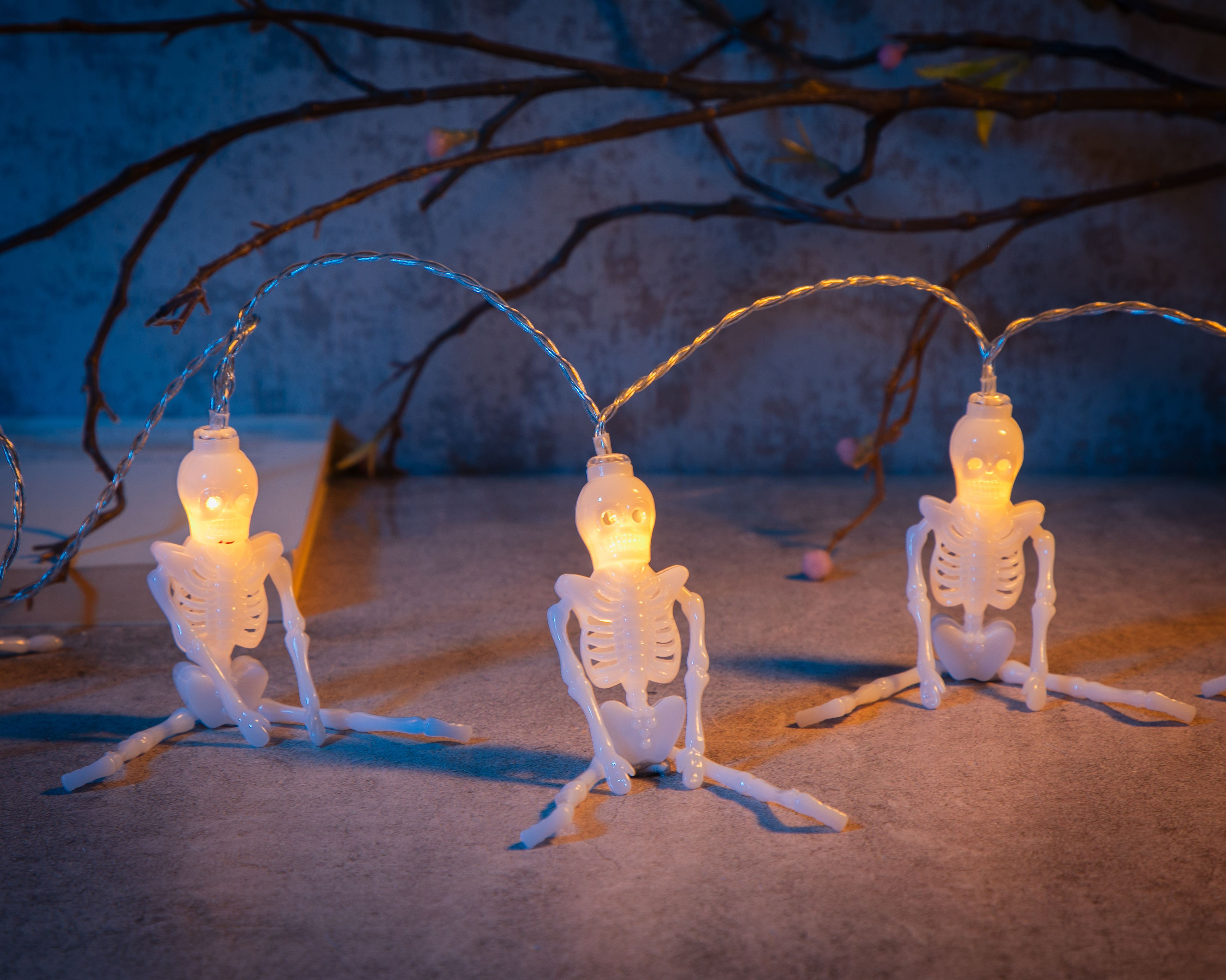 Foto 4 | Foto 4 | Luces Decorativas de Halloween Bones 10 Luces Cálidas