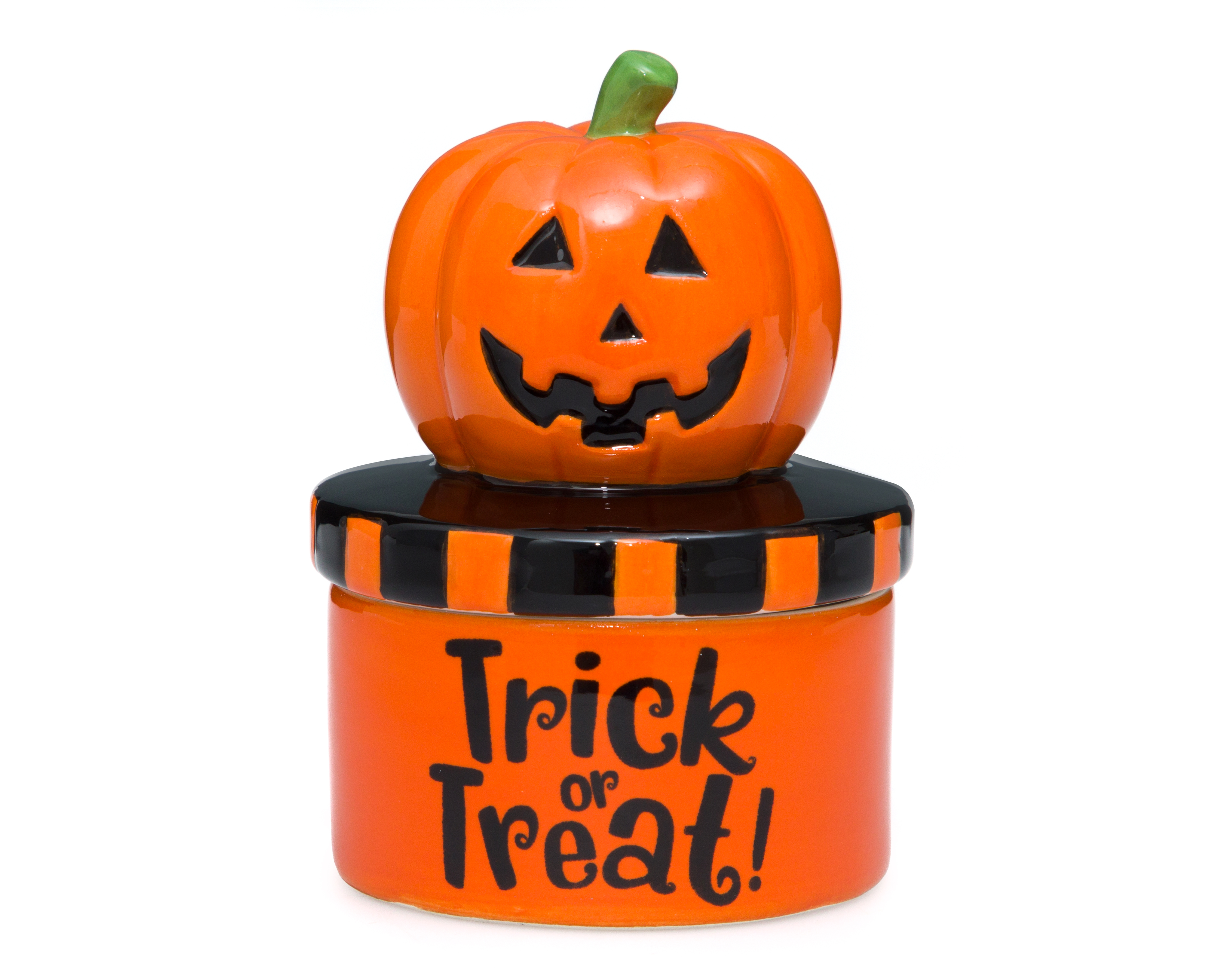 Recipiente Decorativo de Halloween Trick or Treat de Cerámica