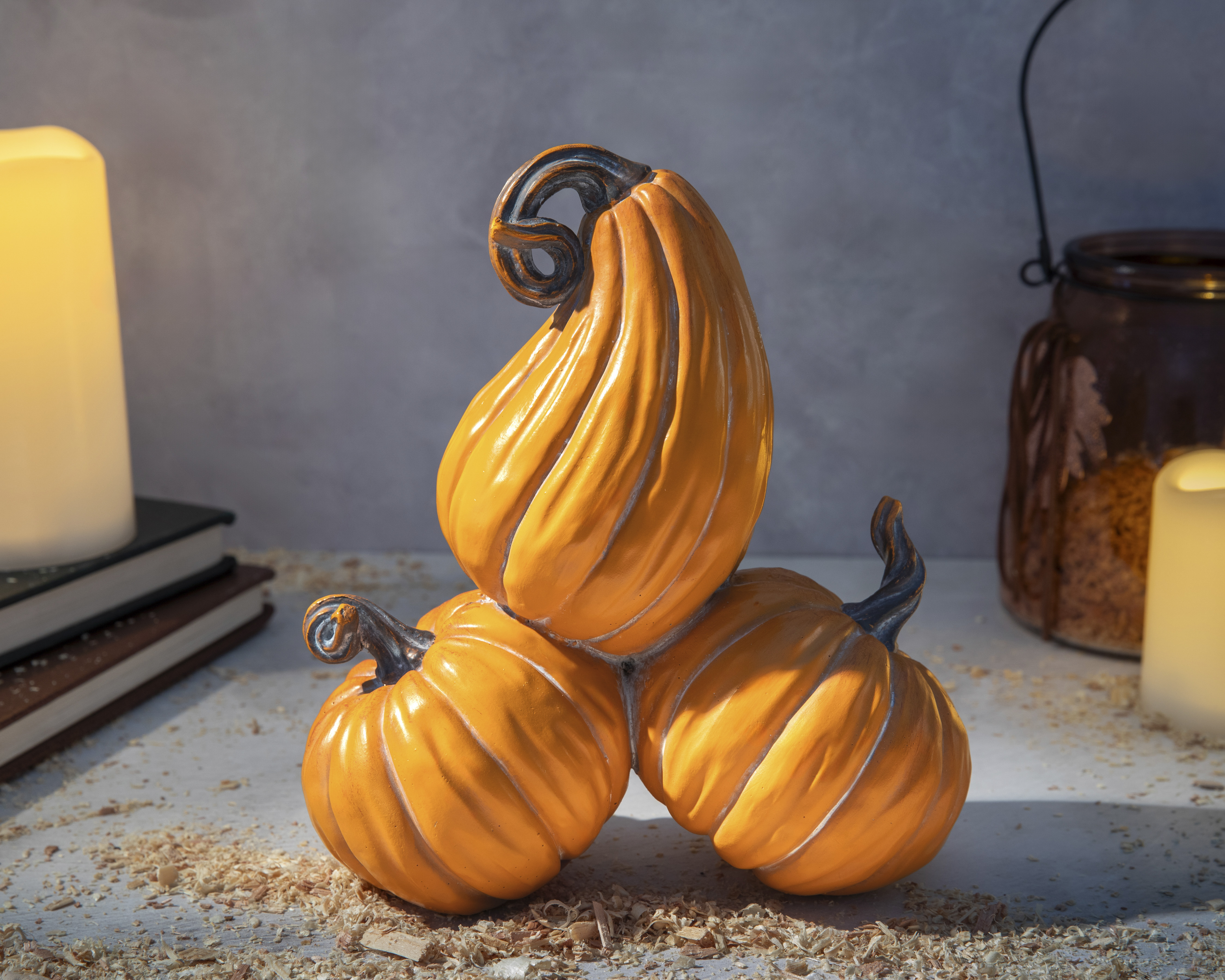 Foto 4 | Foto 4 | Escultura de Calabaza Pumpkins de Poliresina