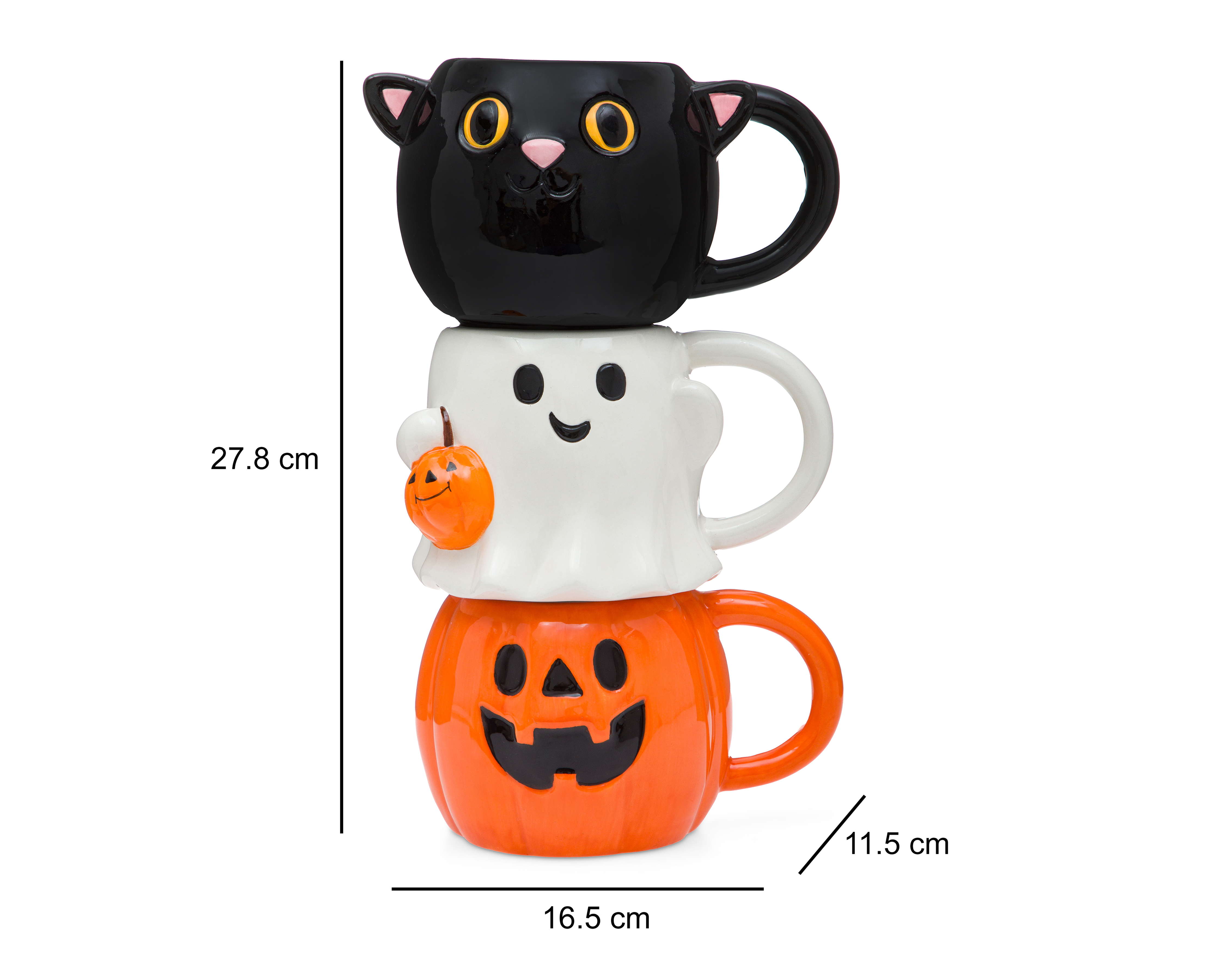 Foto 7 | Foto 7 | Juego de Tazas de Cerámica Starhaus 3 Piezas