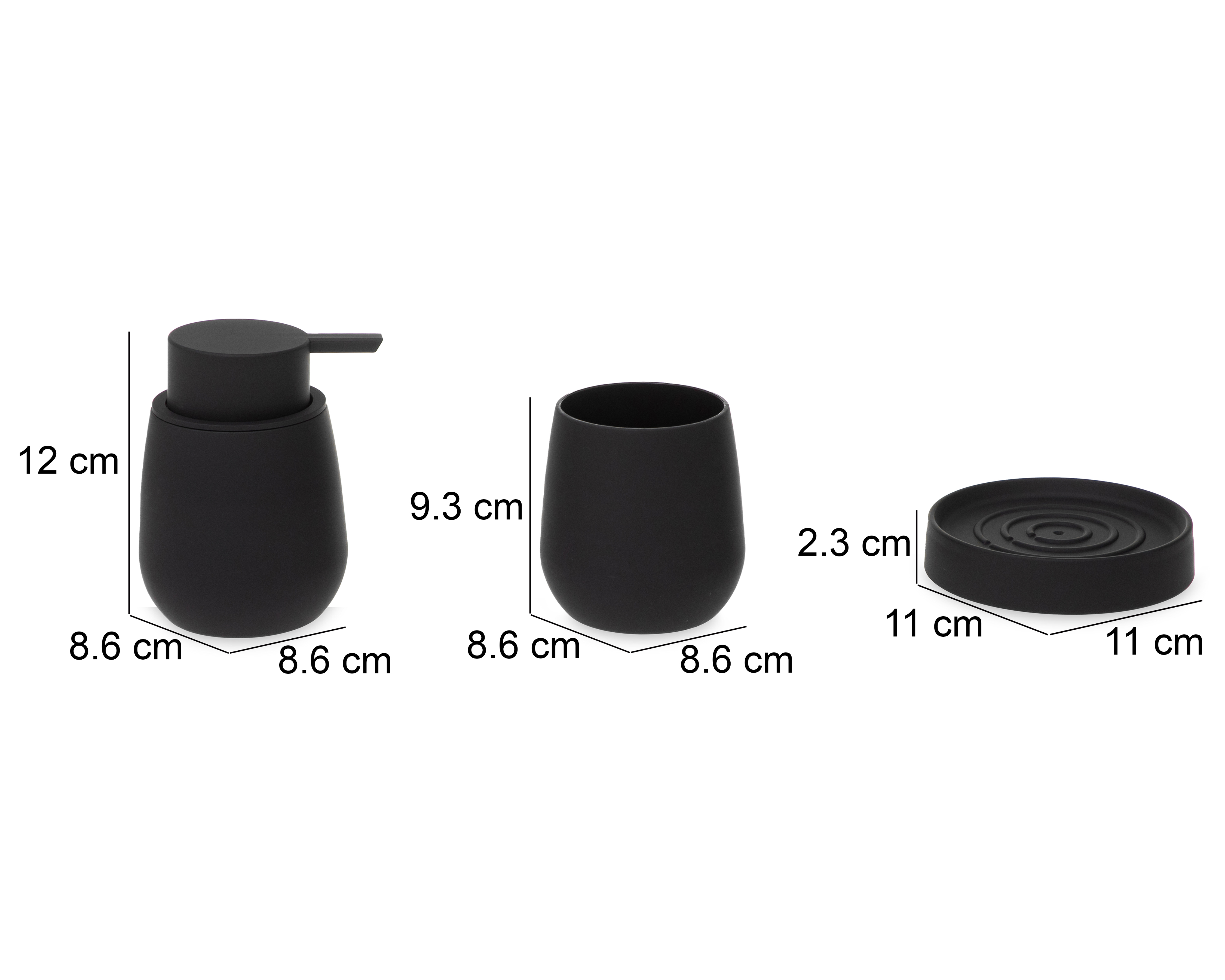 Foto 7 | Foto 7 | Accesorios de Baño Starhaus Negro 3 Piezas