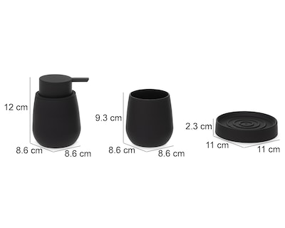 Foto 7 | Foto 7 | Accesorios de Baño Starhaus Negro 3 Piezas