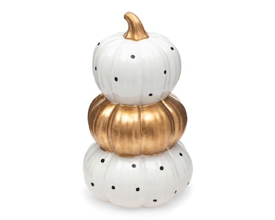 Foto 1 | Foto 1 | Escultura de Calabazas Halloween Golden de Dolomita
