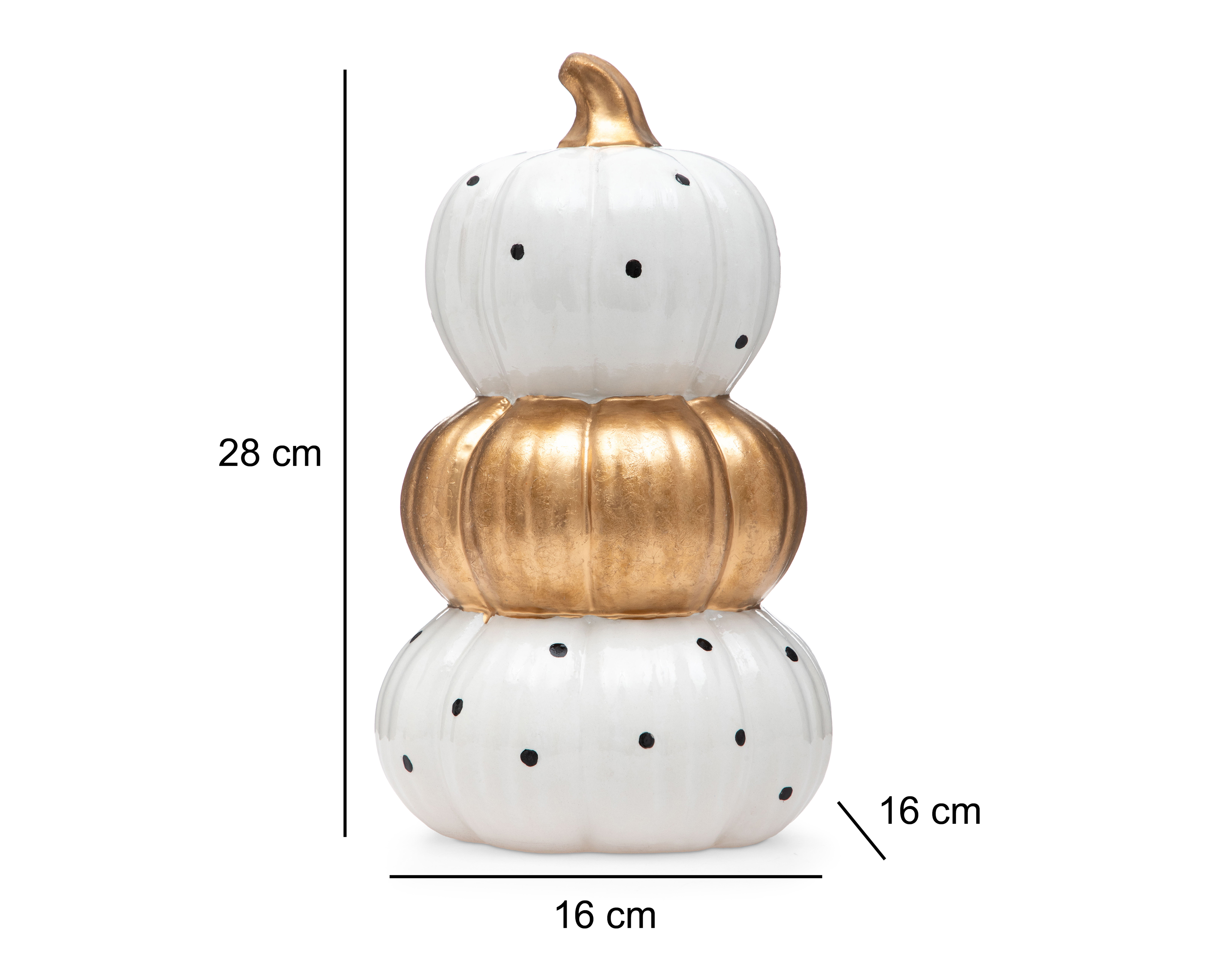 Foto 5 | Foto 5 | Escultura de Calabazas Halloween Golden de Dolomita