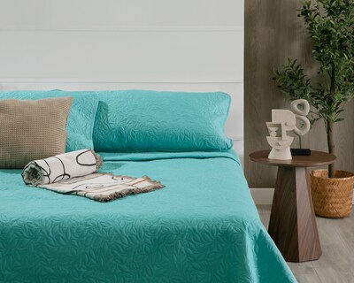 Foto 1 | Foto 1 | Colcha King Size con Fundas para Almohada Starhaus Abdel Azul 3 Piezas