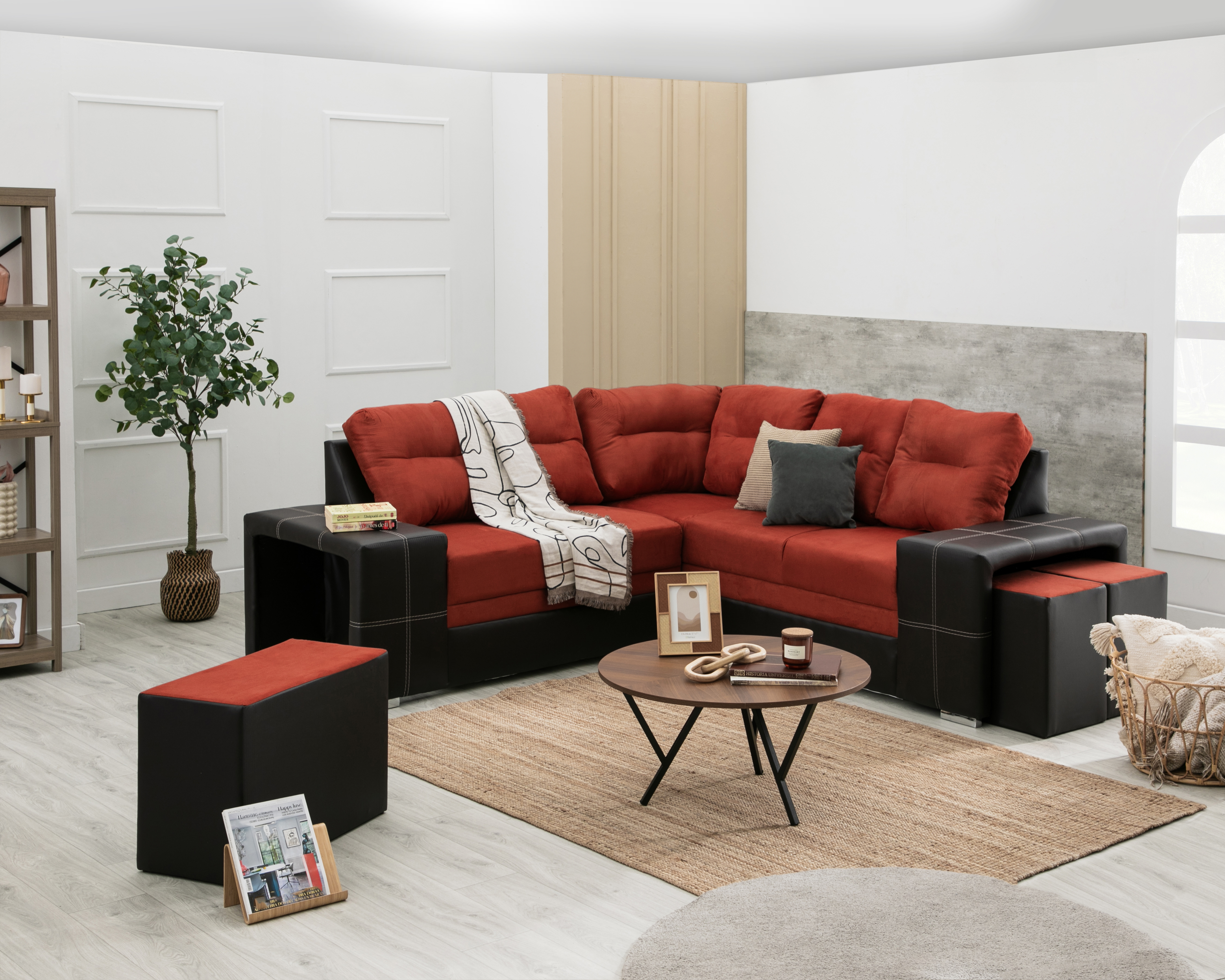 Sala Esquinera Verzza Contemporánea 5 Piezas
