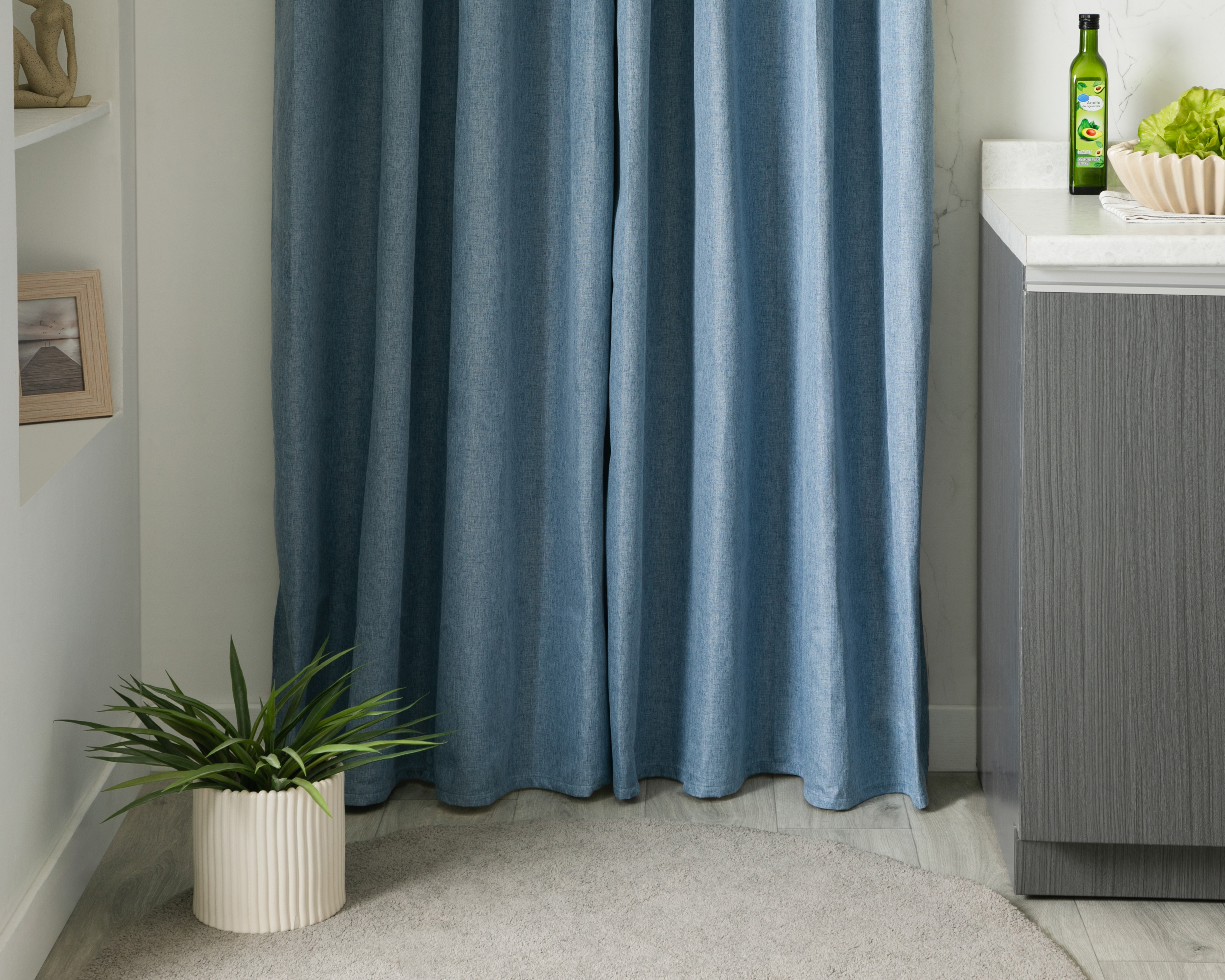 Foto 1 | Foto 1 | Cortina Blackout Caili 132 x 160 cm Azul
