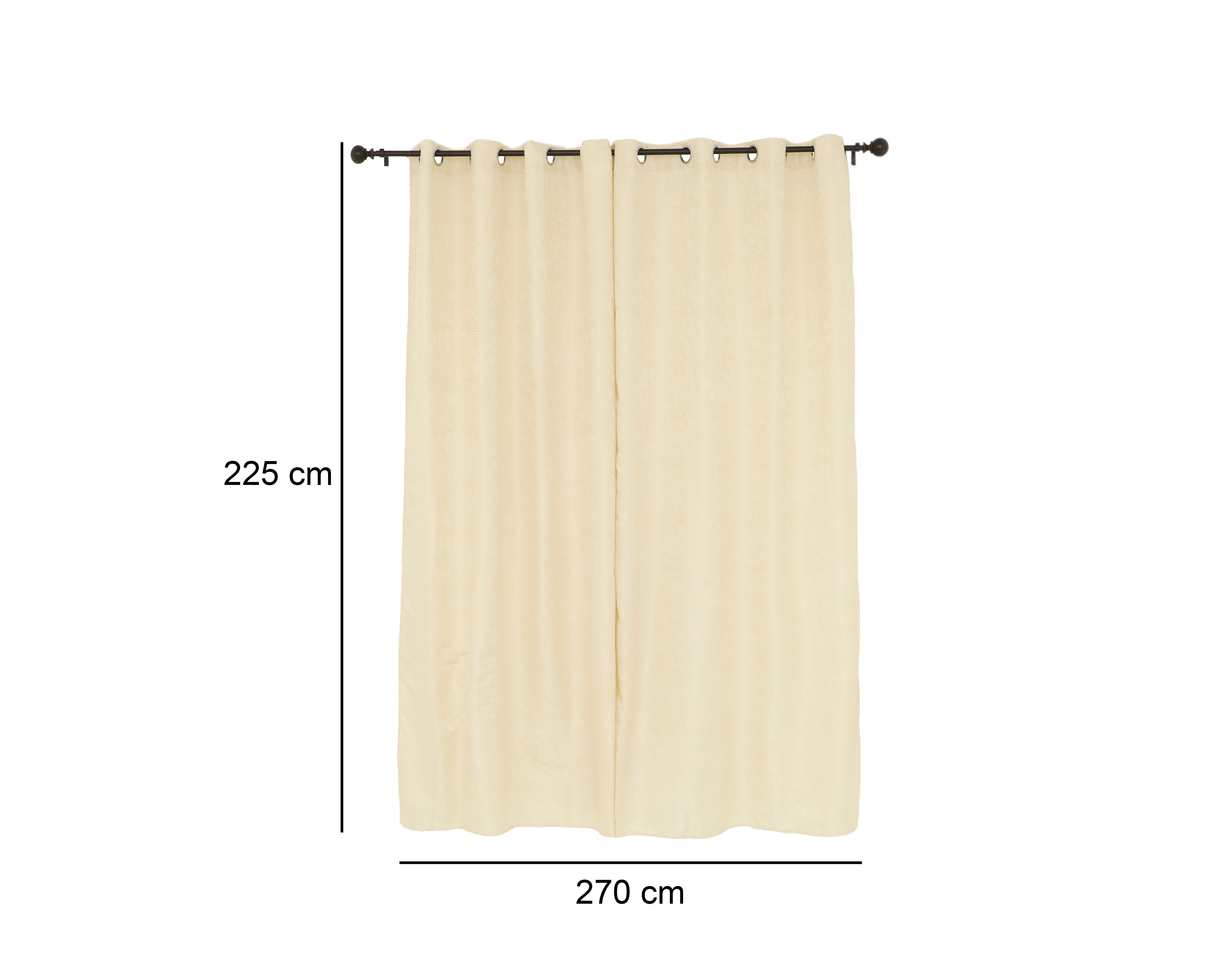 Foto 6 pulgar | Foto 5 | Cortina Murcia 135 x 225 Beige