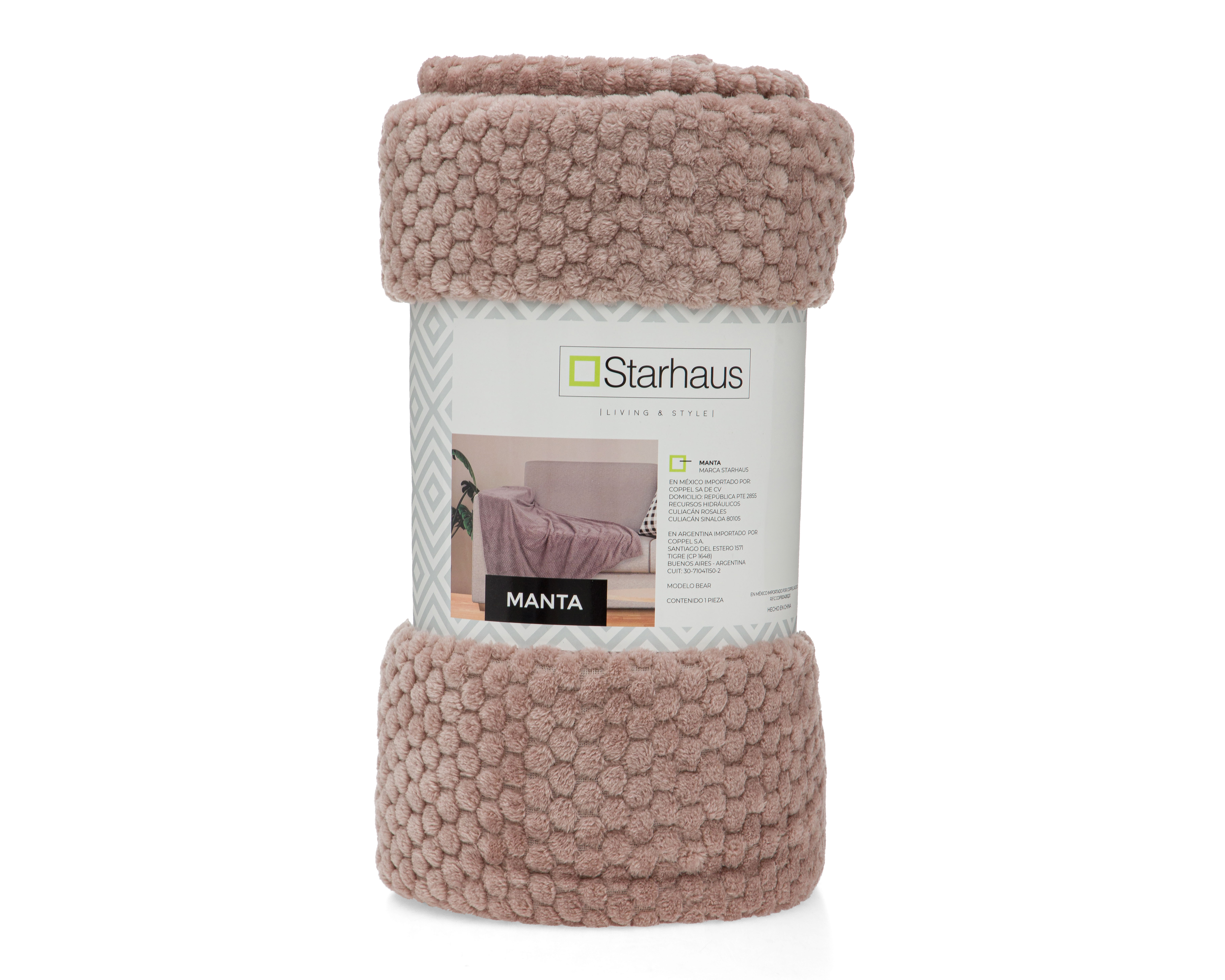 Foto 5 pulgar | Foto 4 | Manta Individual Starhaus Bear Rosa