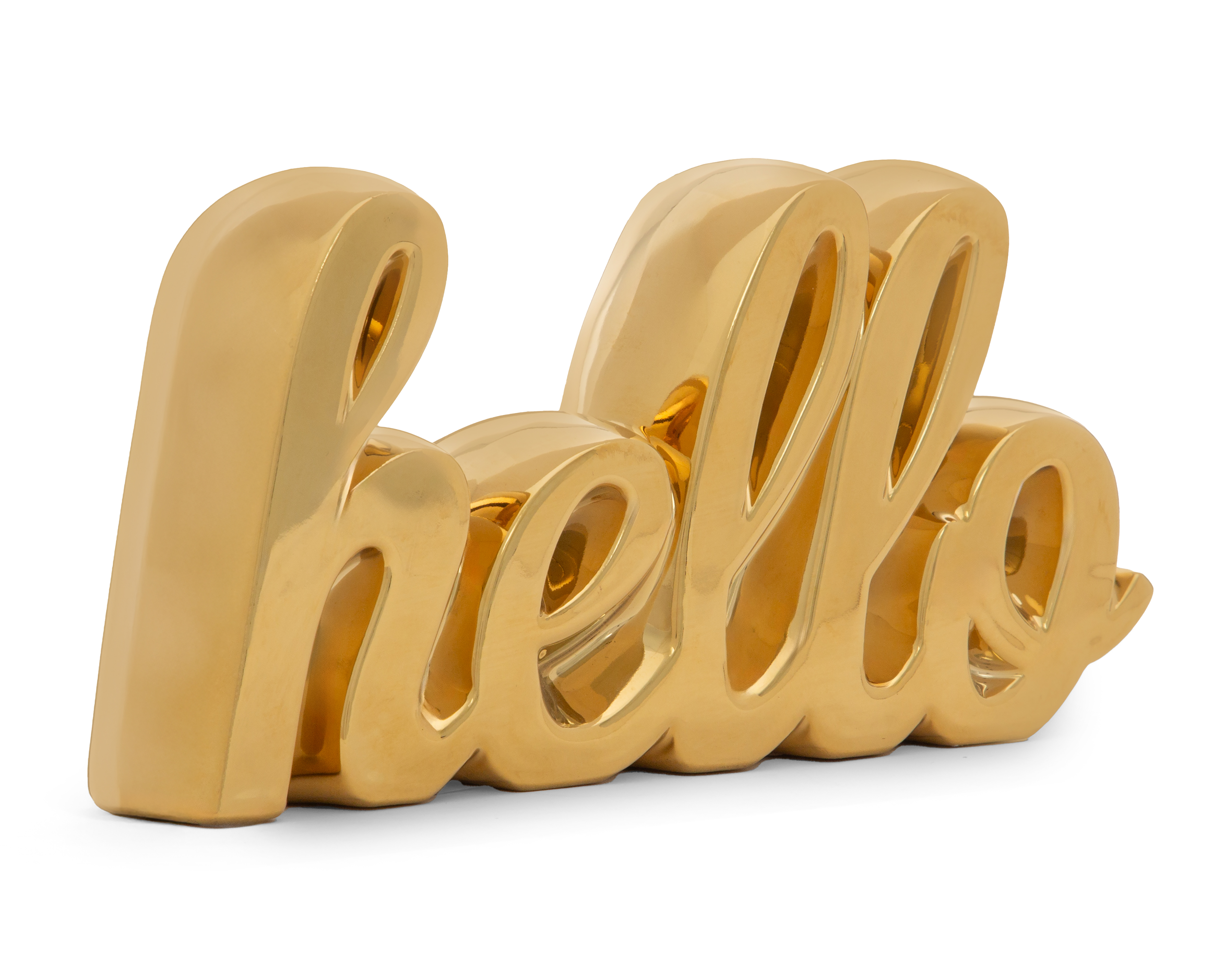 Foto 3 pulgar | Foto 2 | Letrero Hello Gold de Cerámica