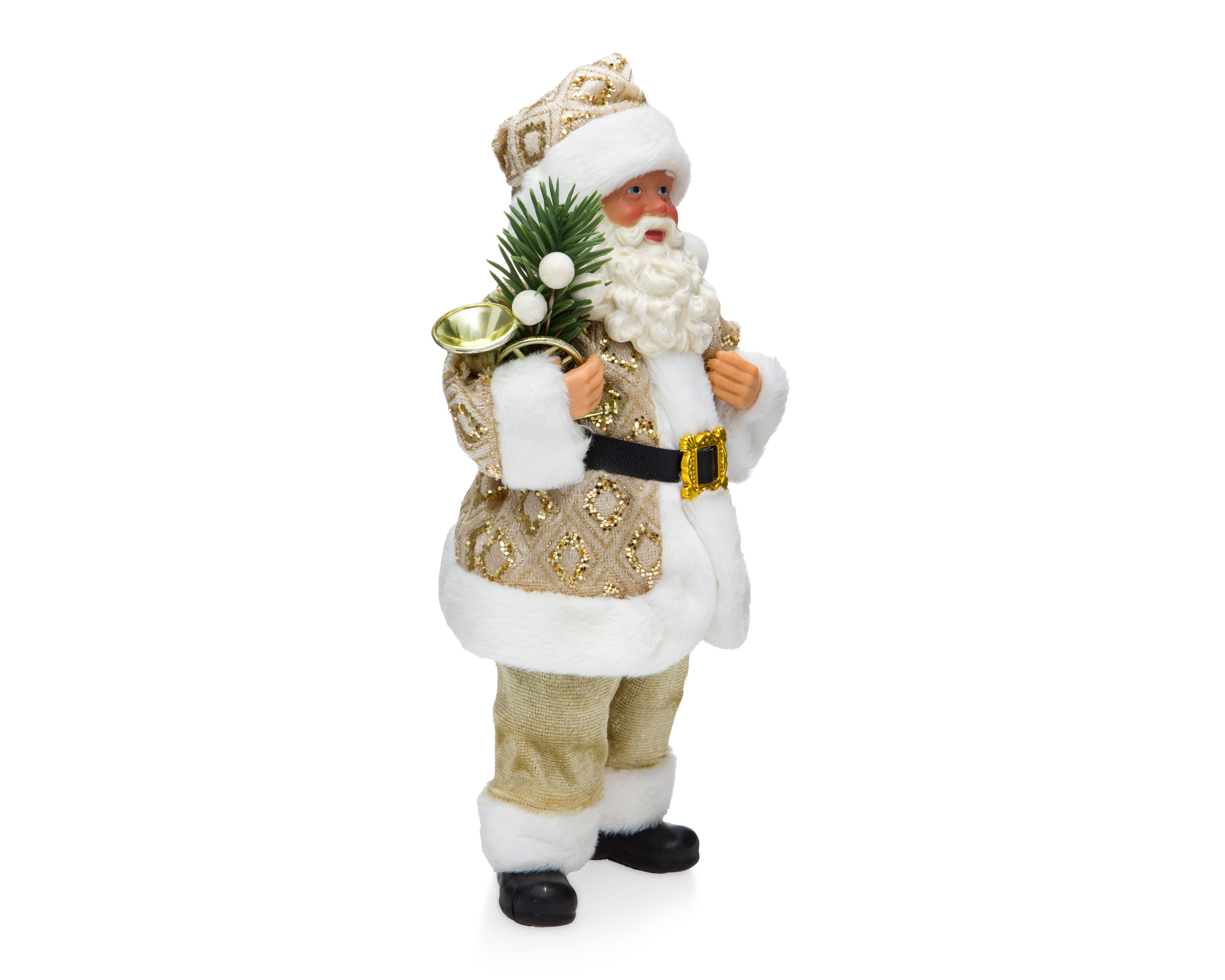 Figura Decorativa de Santa Claus Navideña Golden Claus de Plástico