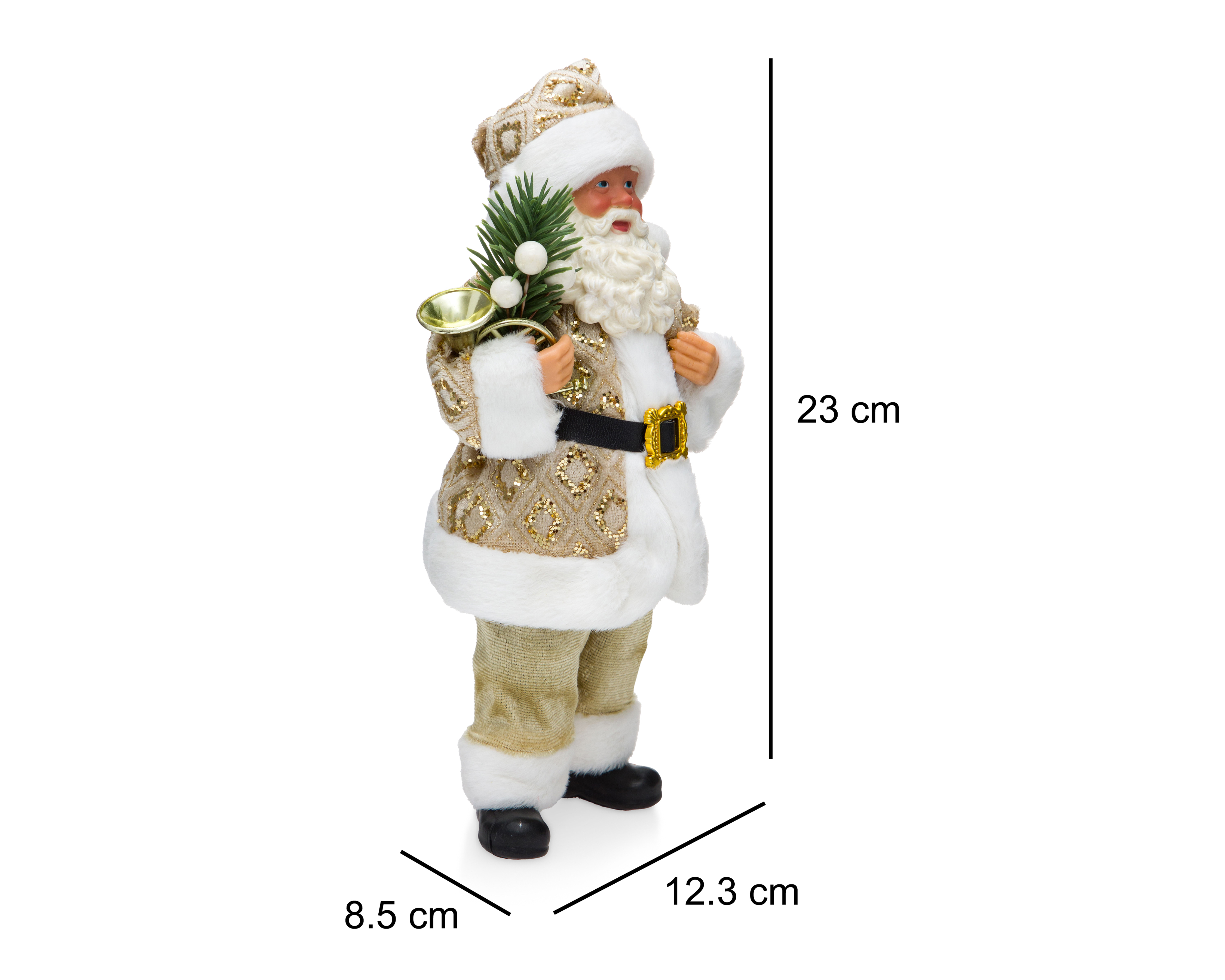 Foto 6 | Foto 6 | Figura Decorativa de Santa Claus Navideña Golden Claus de Plástico