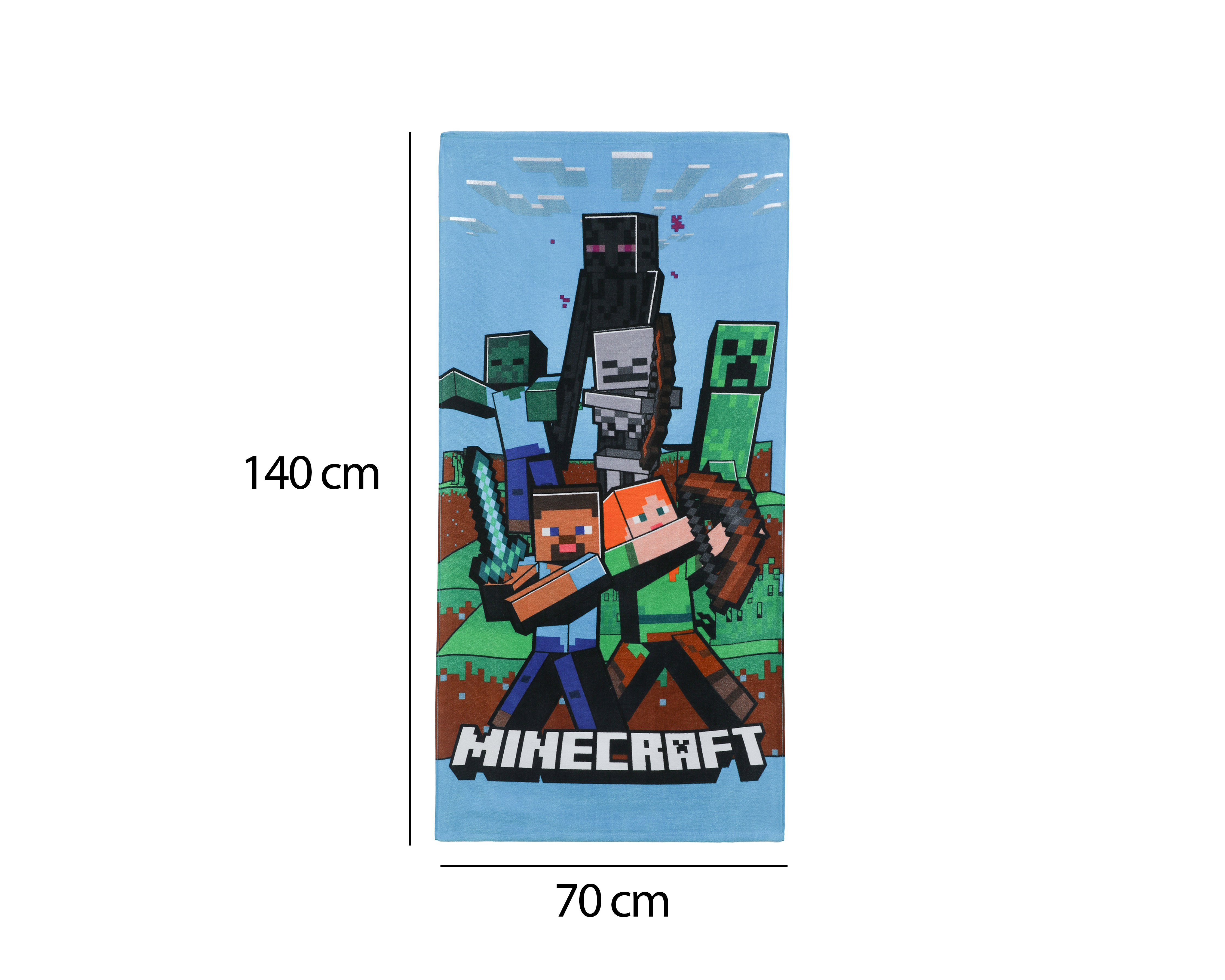 Foto 5 | Foto 5 | Toalla de Baño Minecraft Estampada