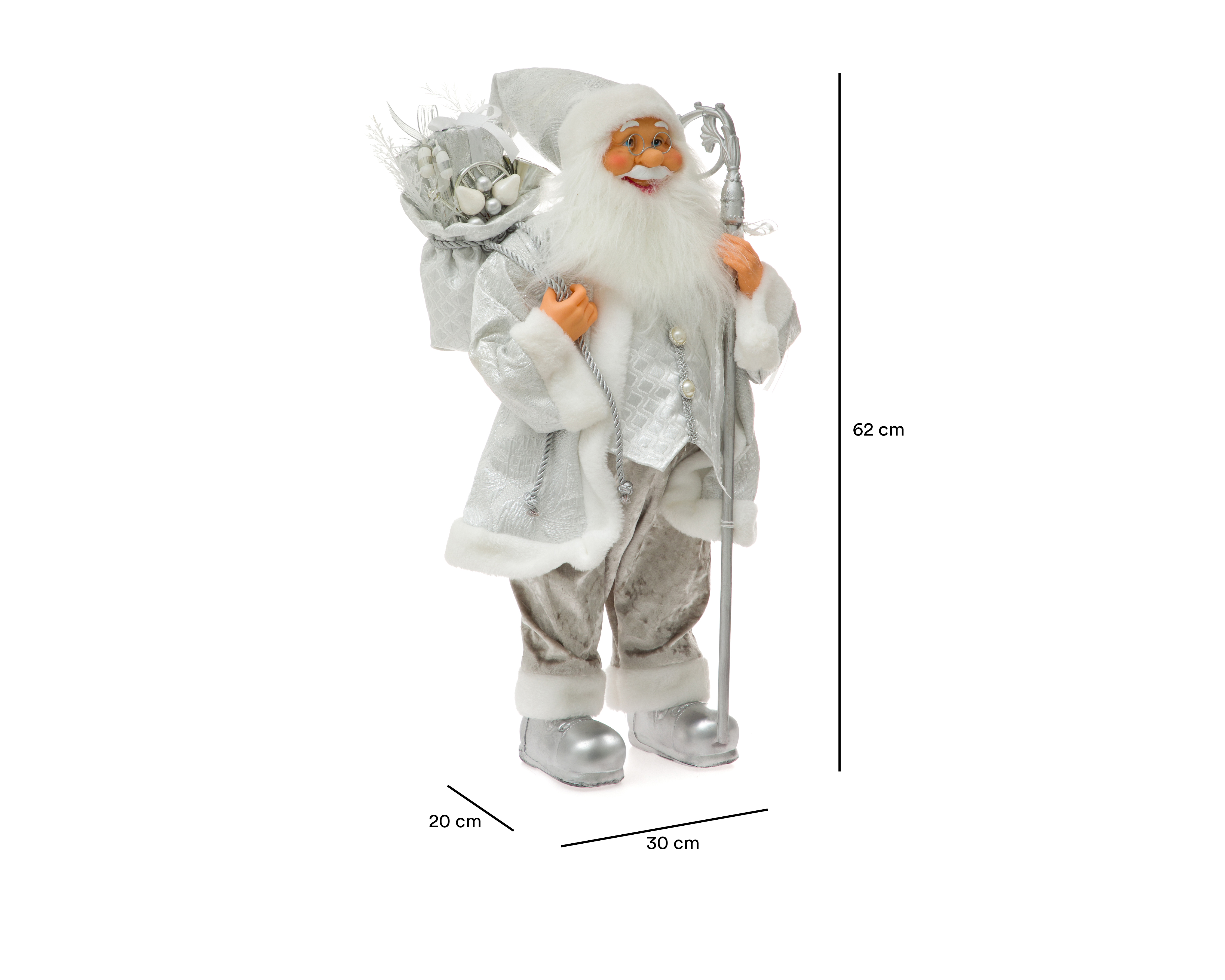 Foto 7 pulgar | Foto 6 | Figura Decorativa Santa Claus de Navidad Nikolaus de Plástico