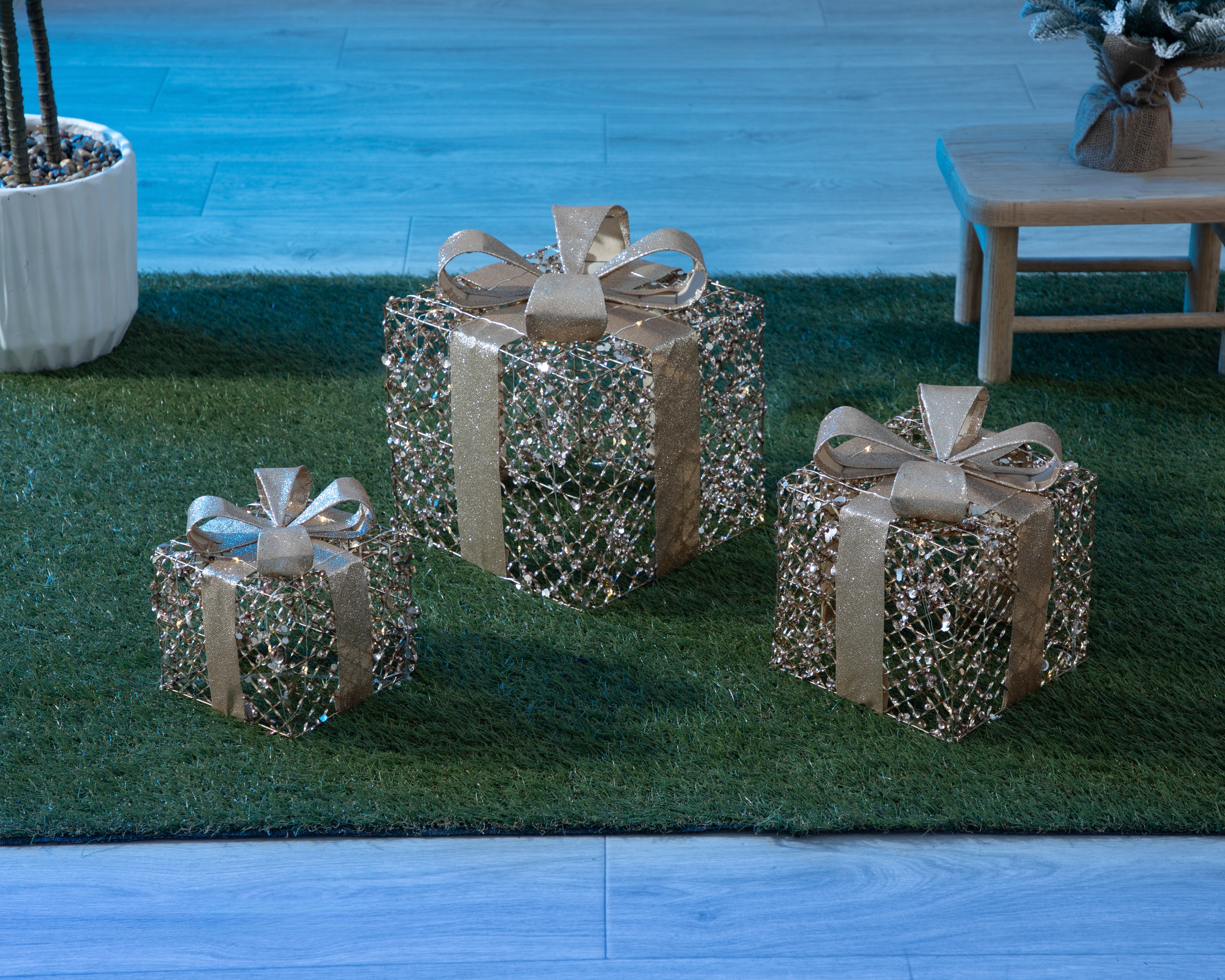 Foto 6 | Foto 7 | Cajas de Regalo de Navidad Golden Gift 3 Piezas