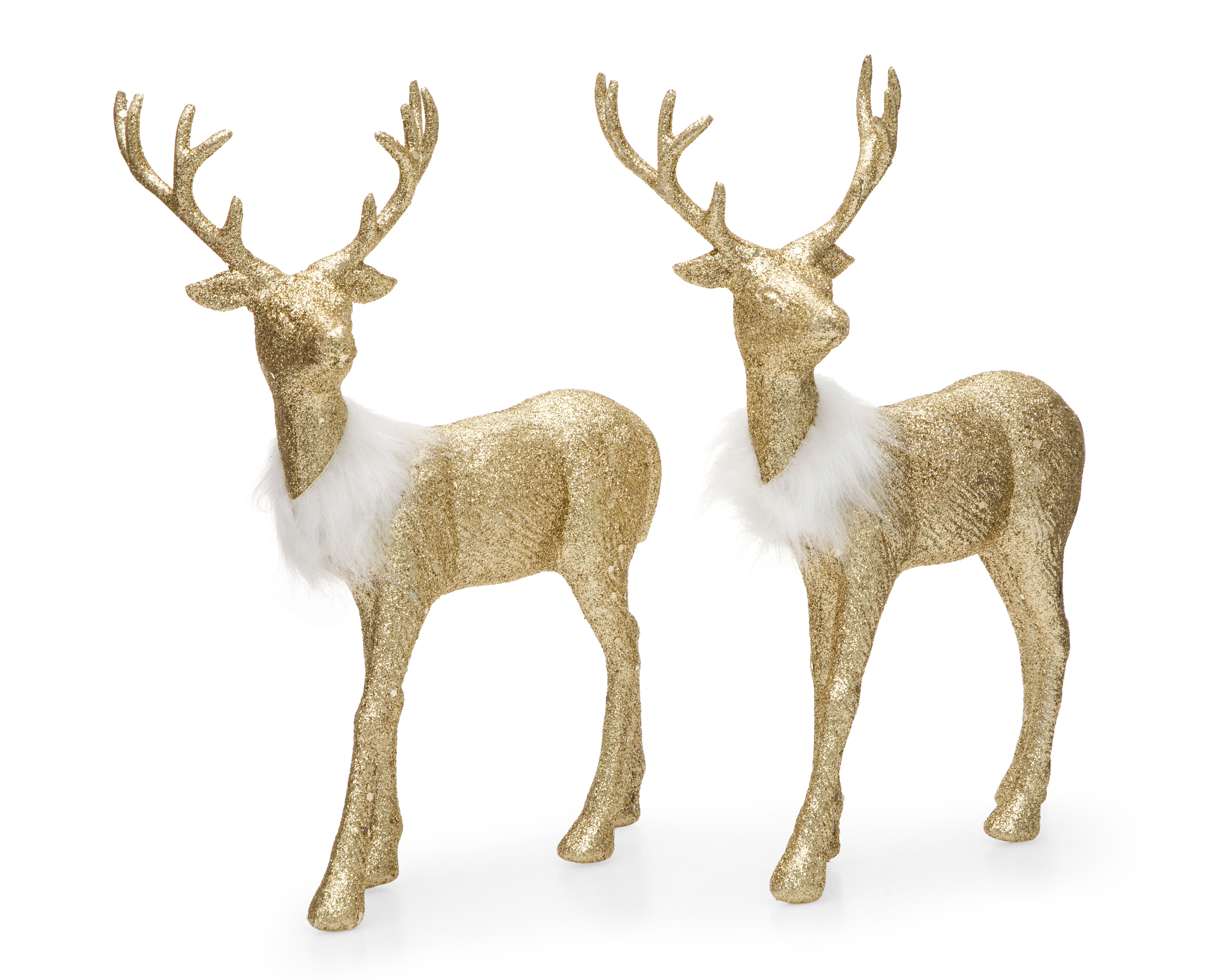 Figura Decorativa de Reno Navideño Dashers de Plástico 2 Piezas
