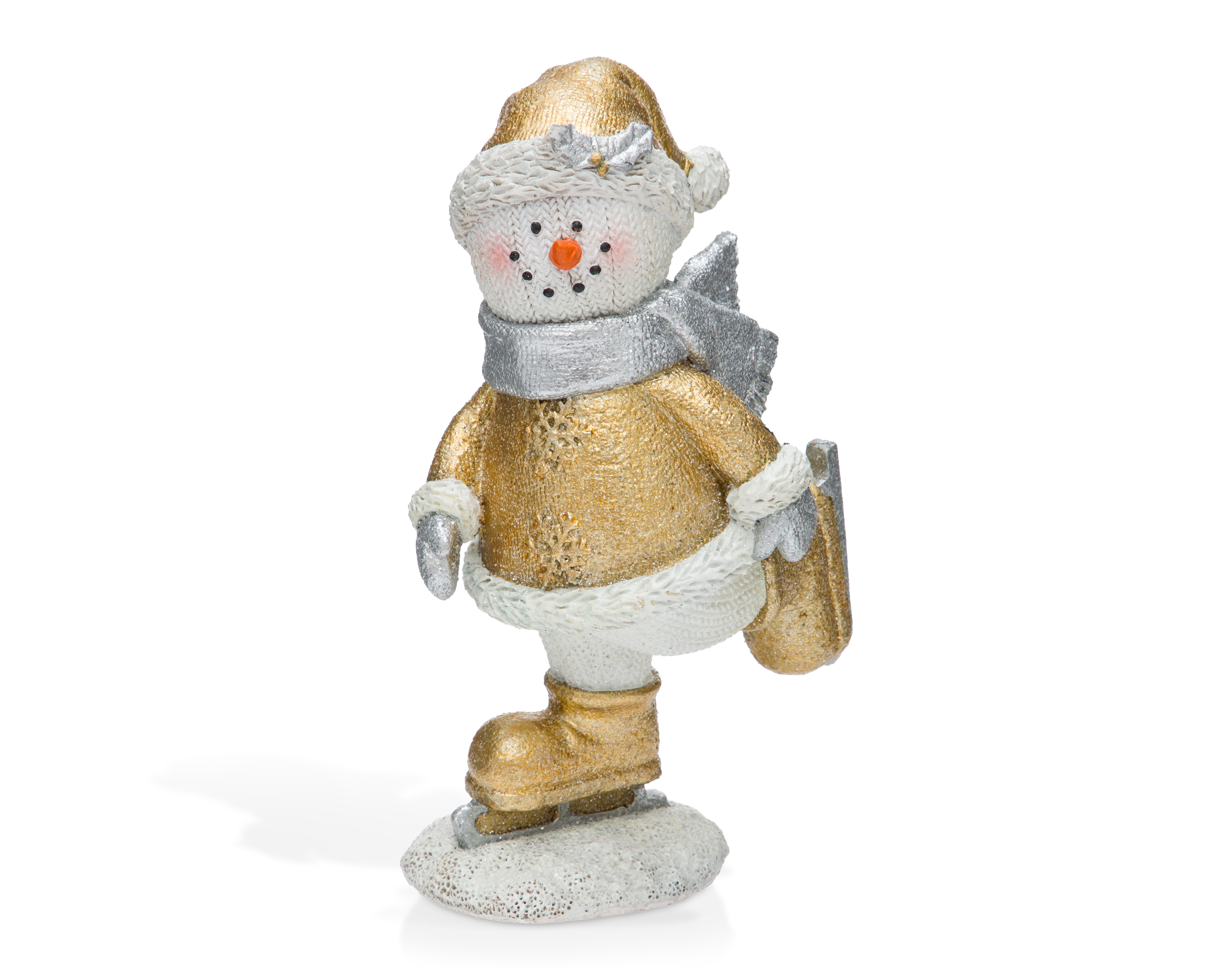 Figura Decorativa Muñeco de Nieve Navideño Patis de Poliresina