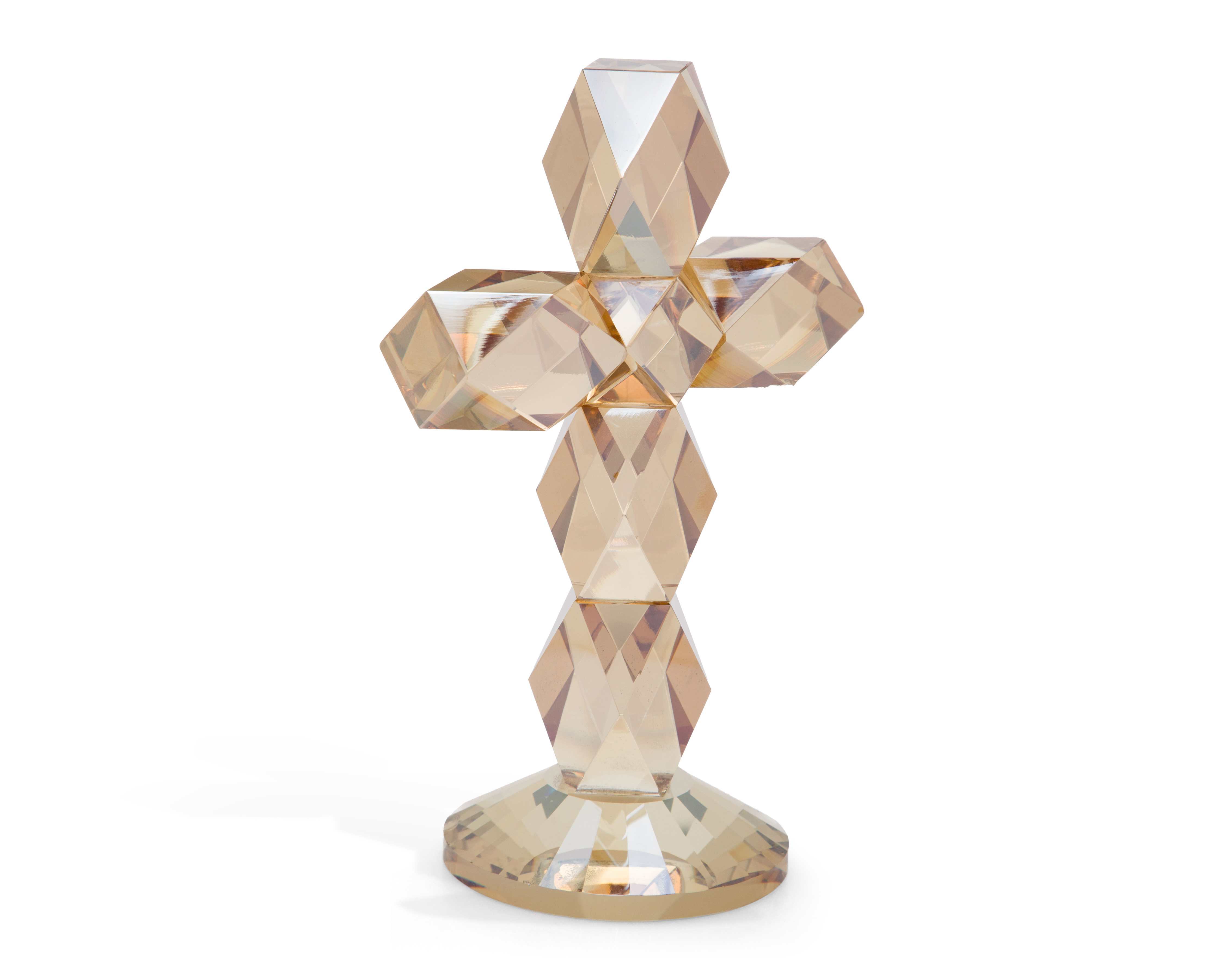 Escultura de Cruz Ayush de Cristal