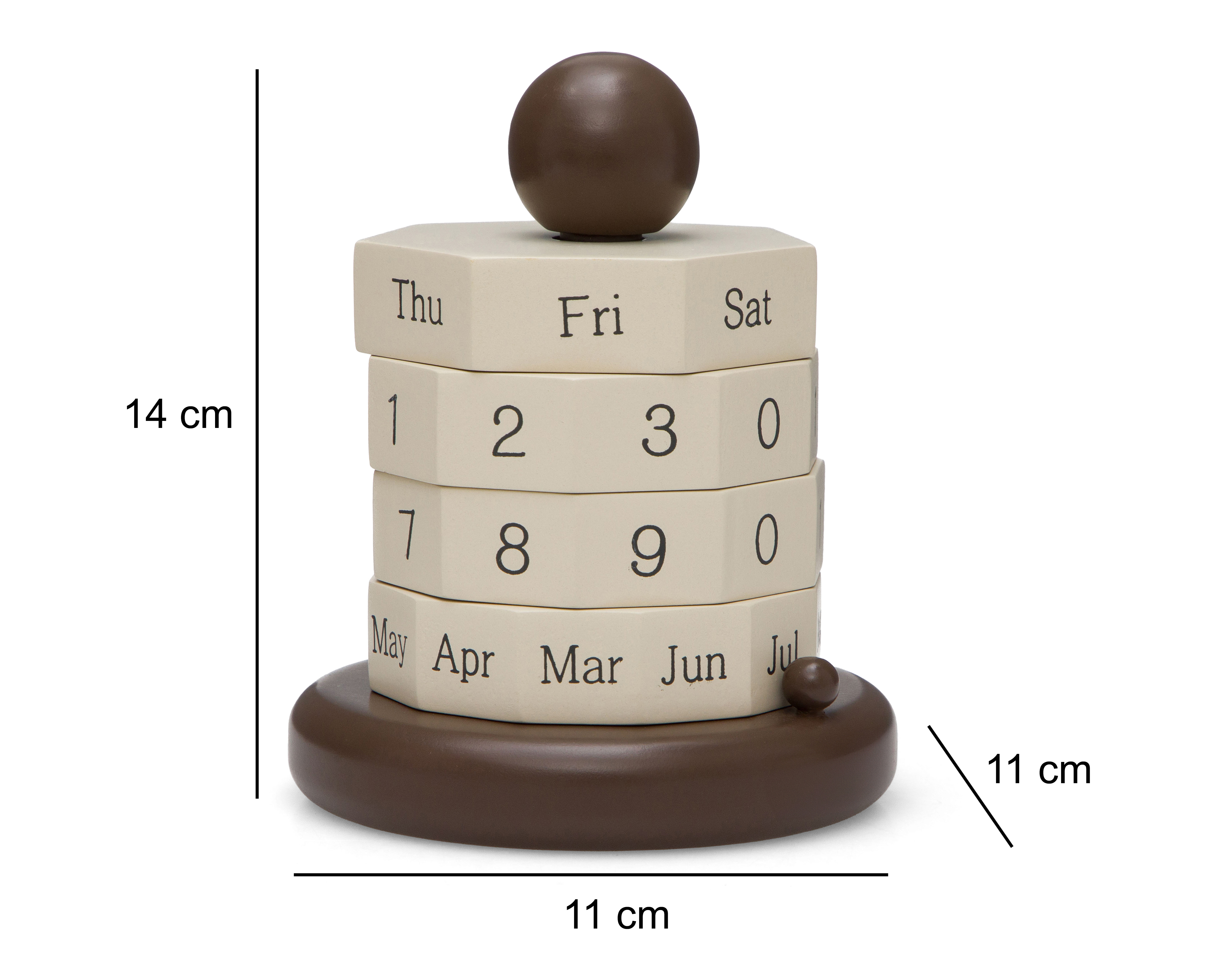 Foto 6 | Foto 6 | Figura Decorativa de Calendario Alfa de Madera