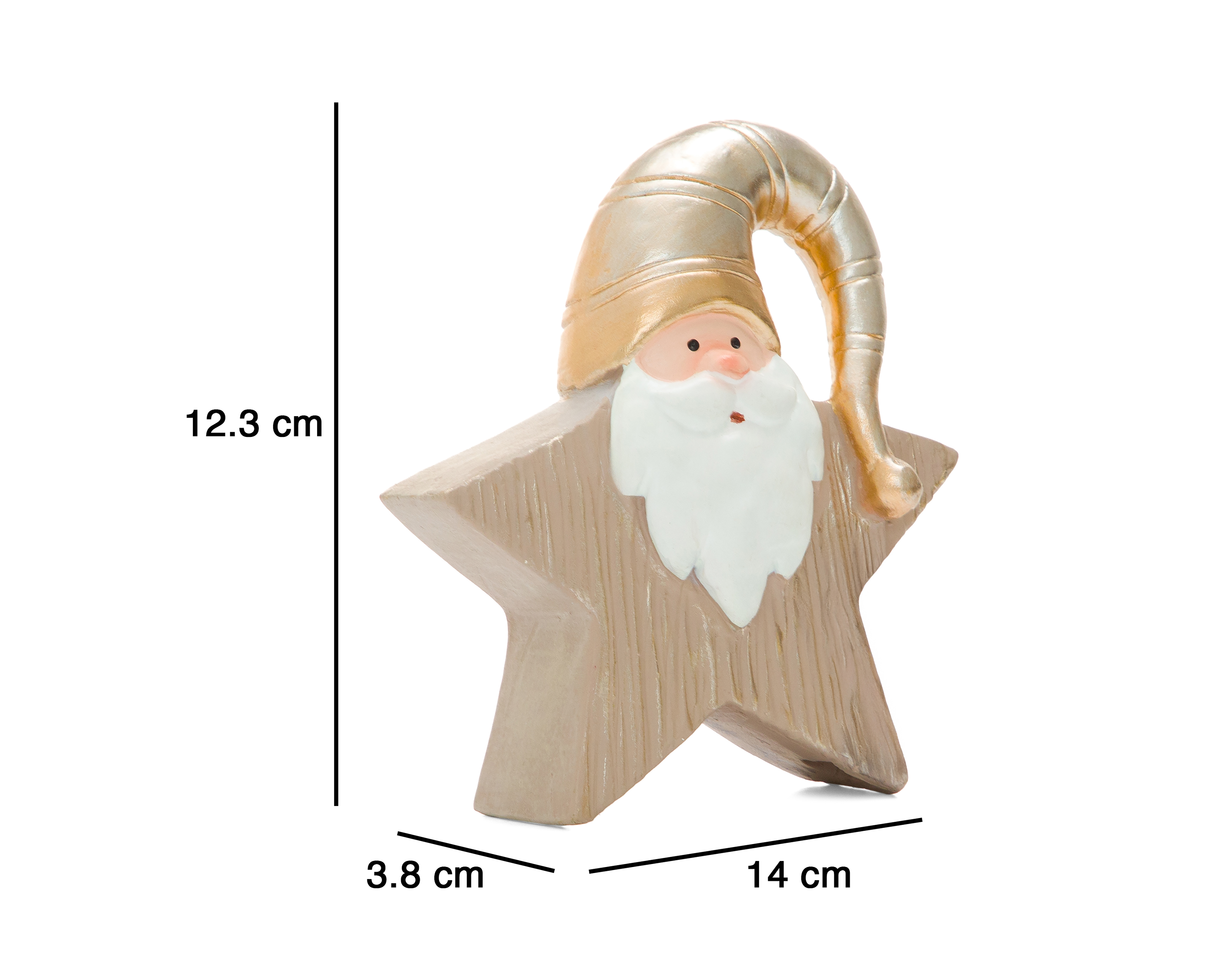Foto 6 | Foto 6 | Figura Decorativa Estrella de Navidad Santa Star de Resina