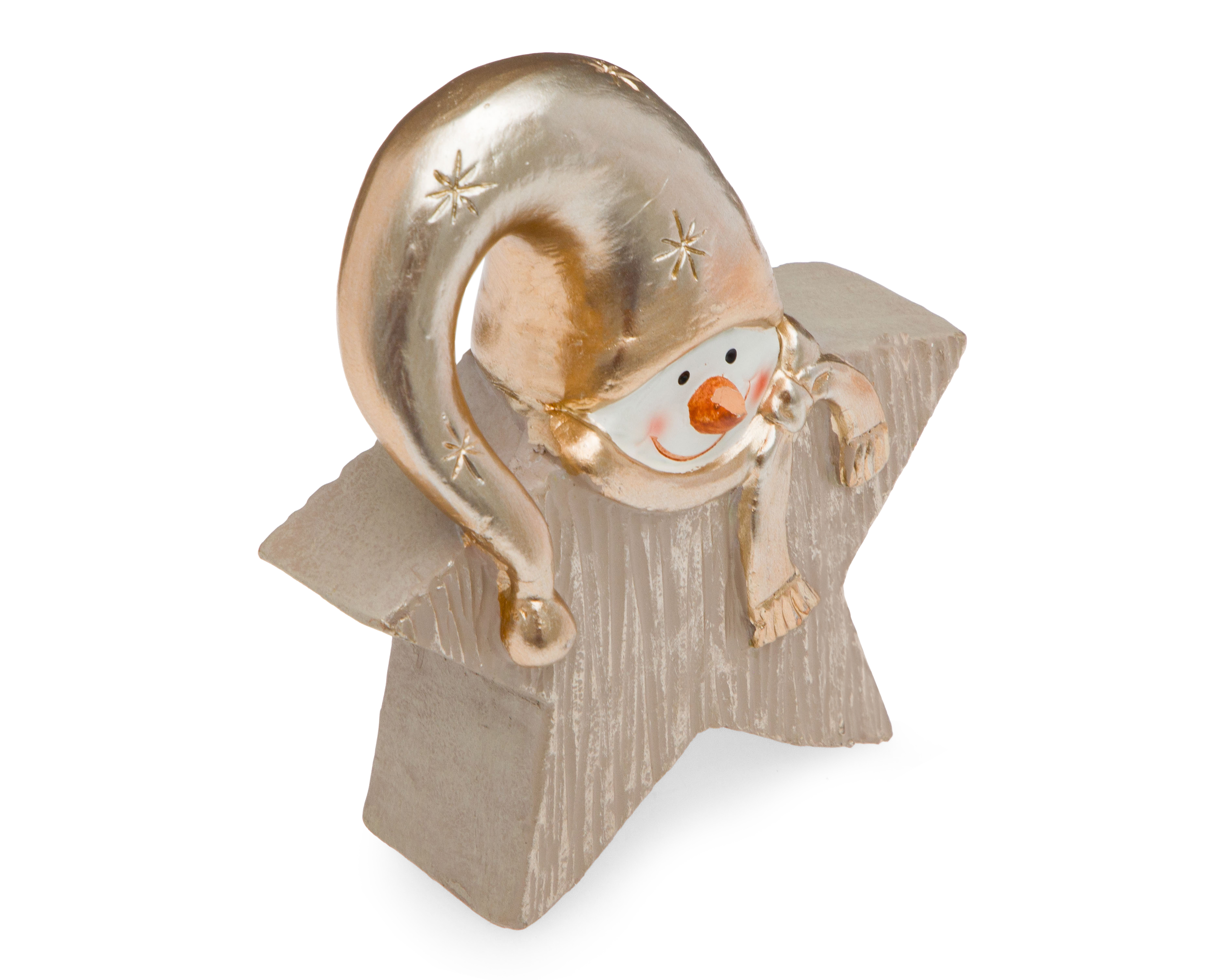 Figura Decorativa de Navidad Snow Star de Poliresina
