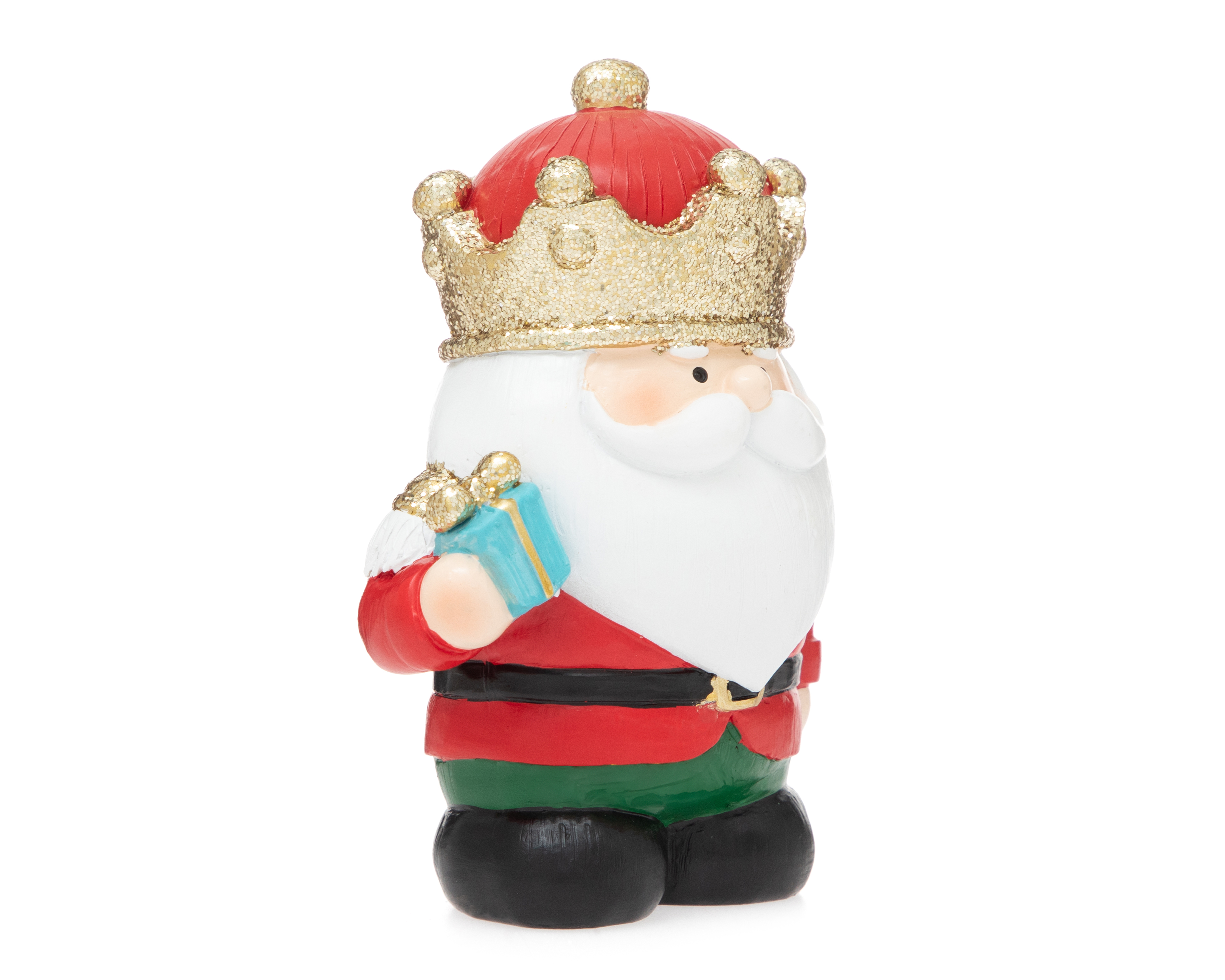 Figura Decorativa de Navidad Santa King de Poliresina